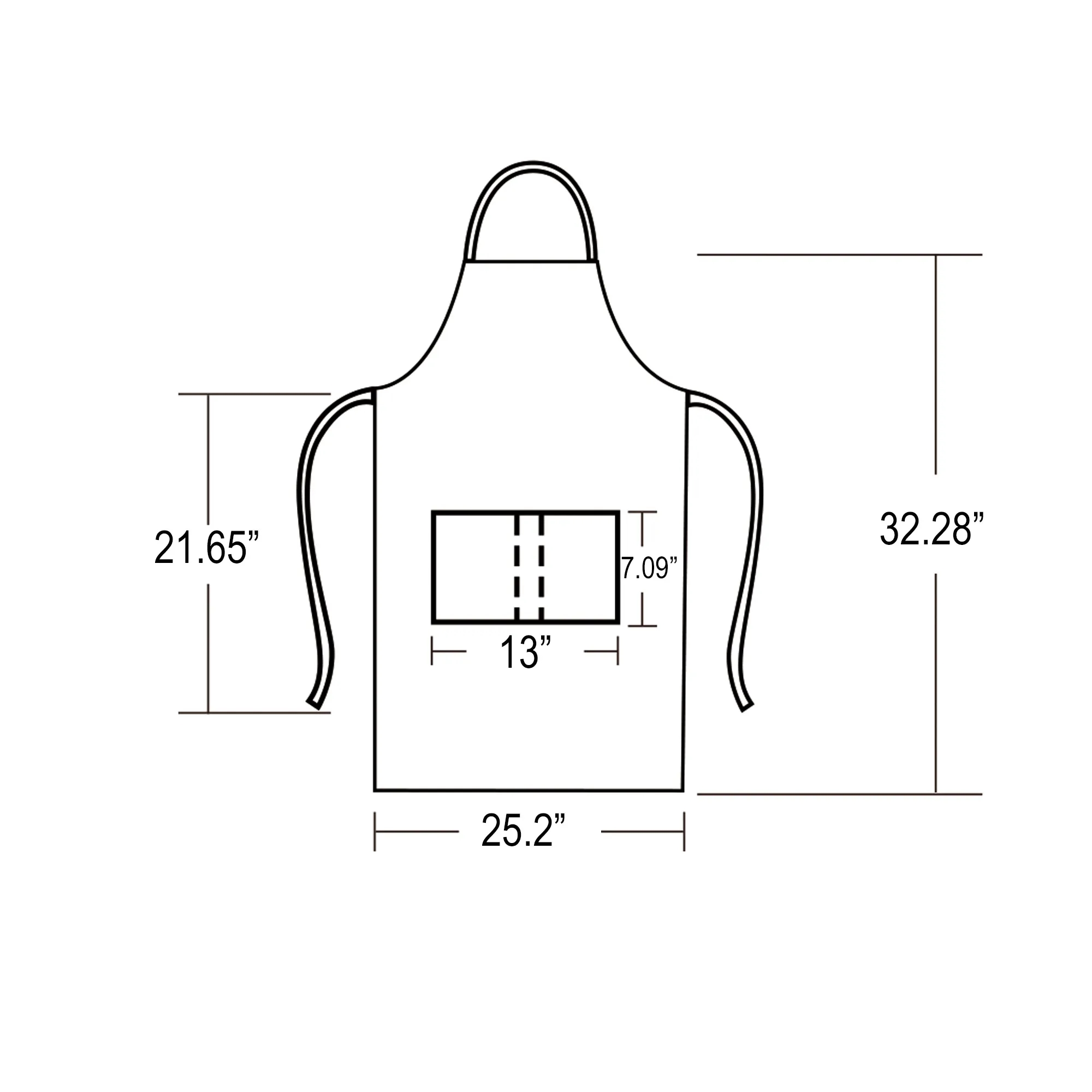 14 oz. Custom Canvas Kitchen Apron W/ 2 Front Pockets MOQ50 5