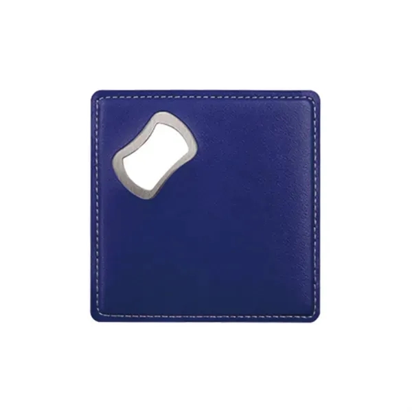 Leather Coaster Set with Bottle Opener 4