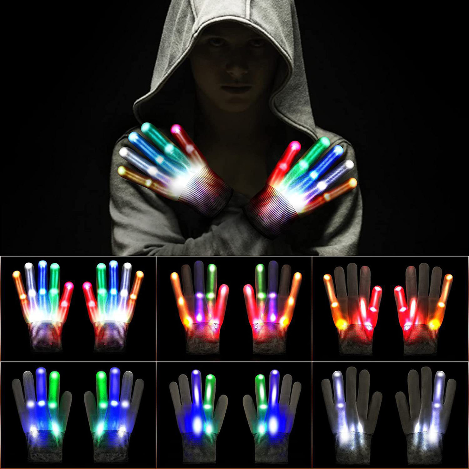 Fingers LED Glow Gloves 4