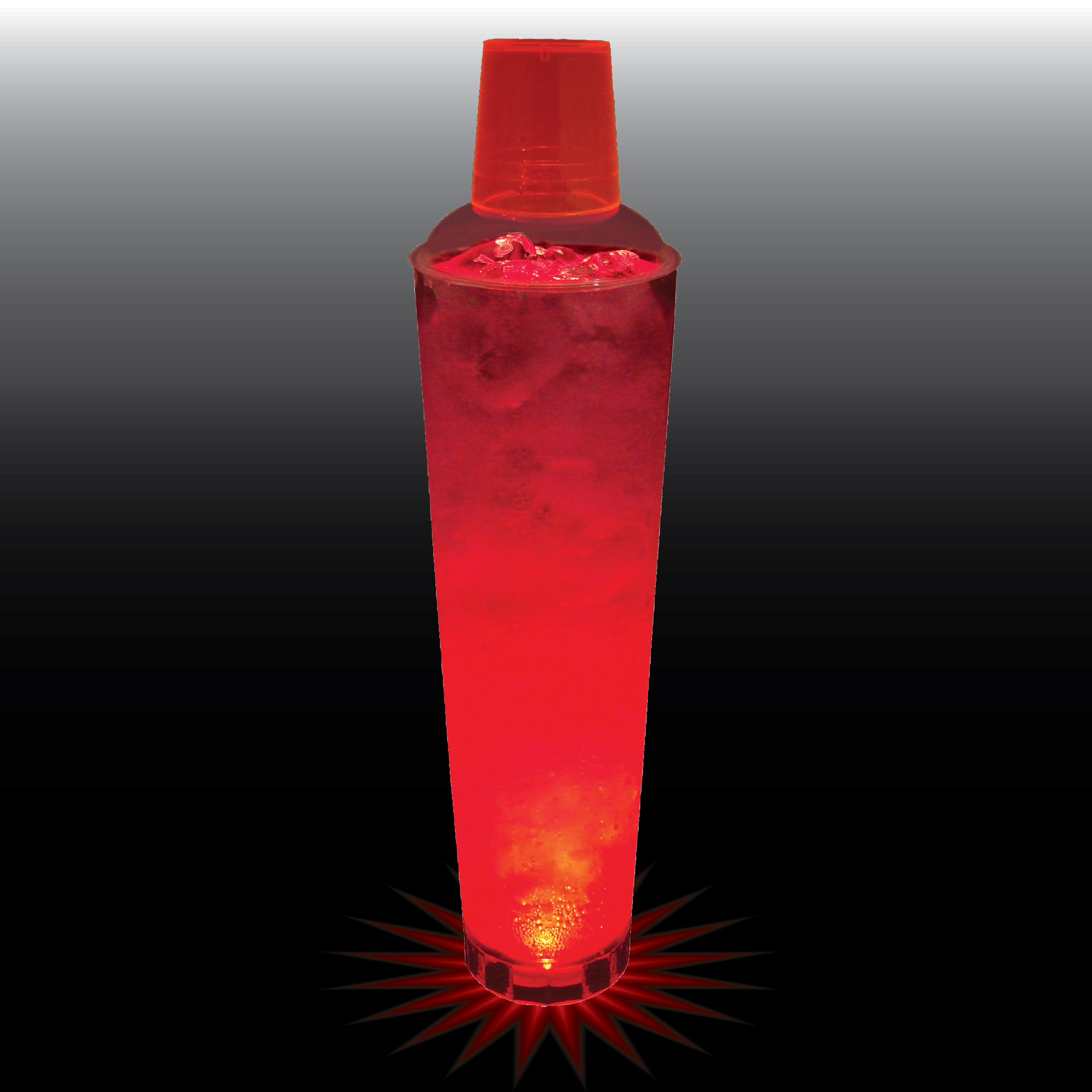32oz Single Light 3 Piece Large Volume Plastic Cocktail Shaker 7