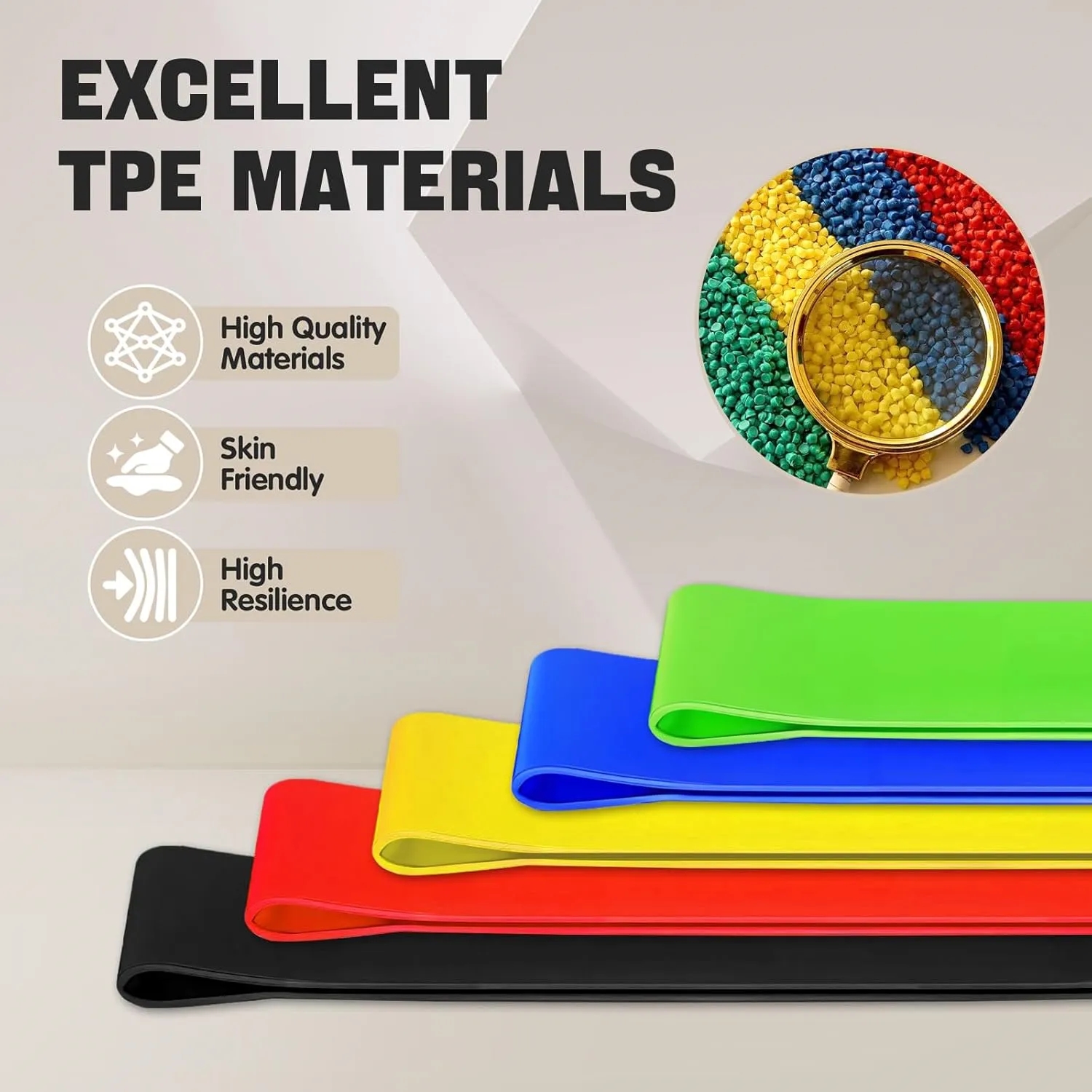 TPE Yoga Fitness Resistance Bands 5