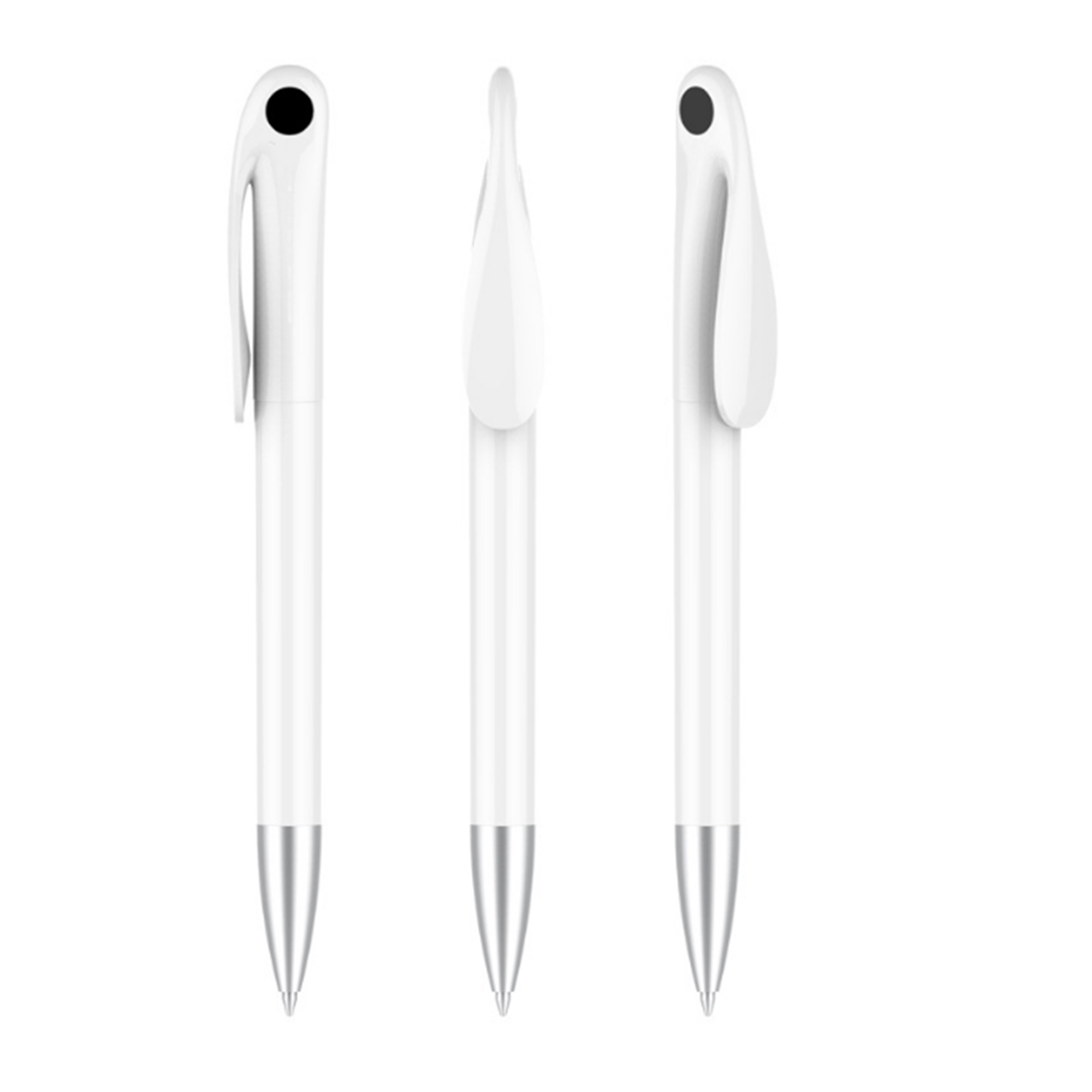 Durable Clip Plastic Black Ballpoint Pen 14