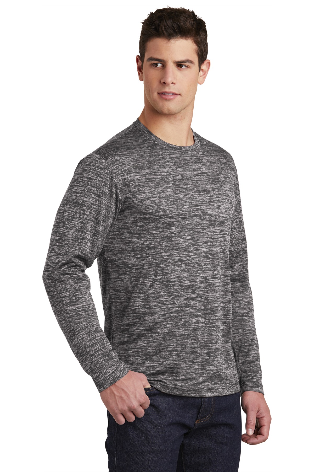 PosiCharge Long Sleeve Electric Heather Tee
