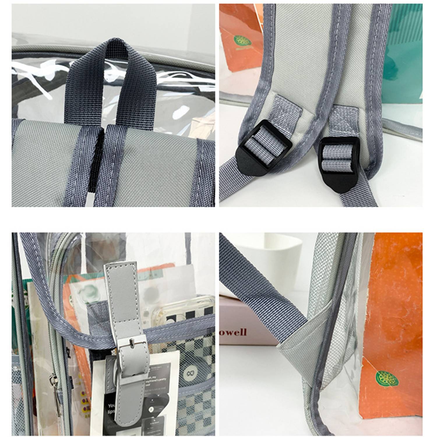 Waterproof PVC Clear Flip Top Backpack 3