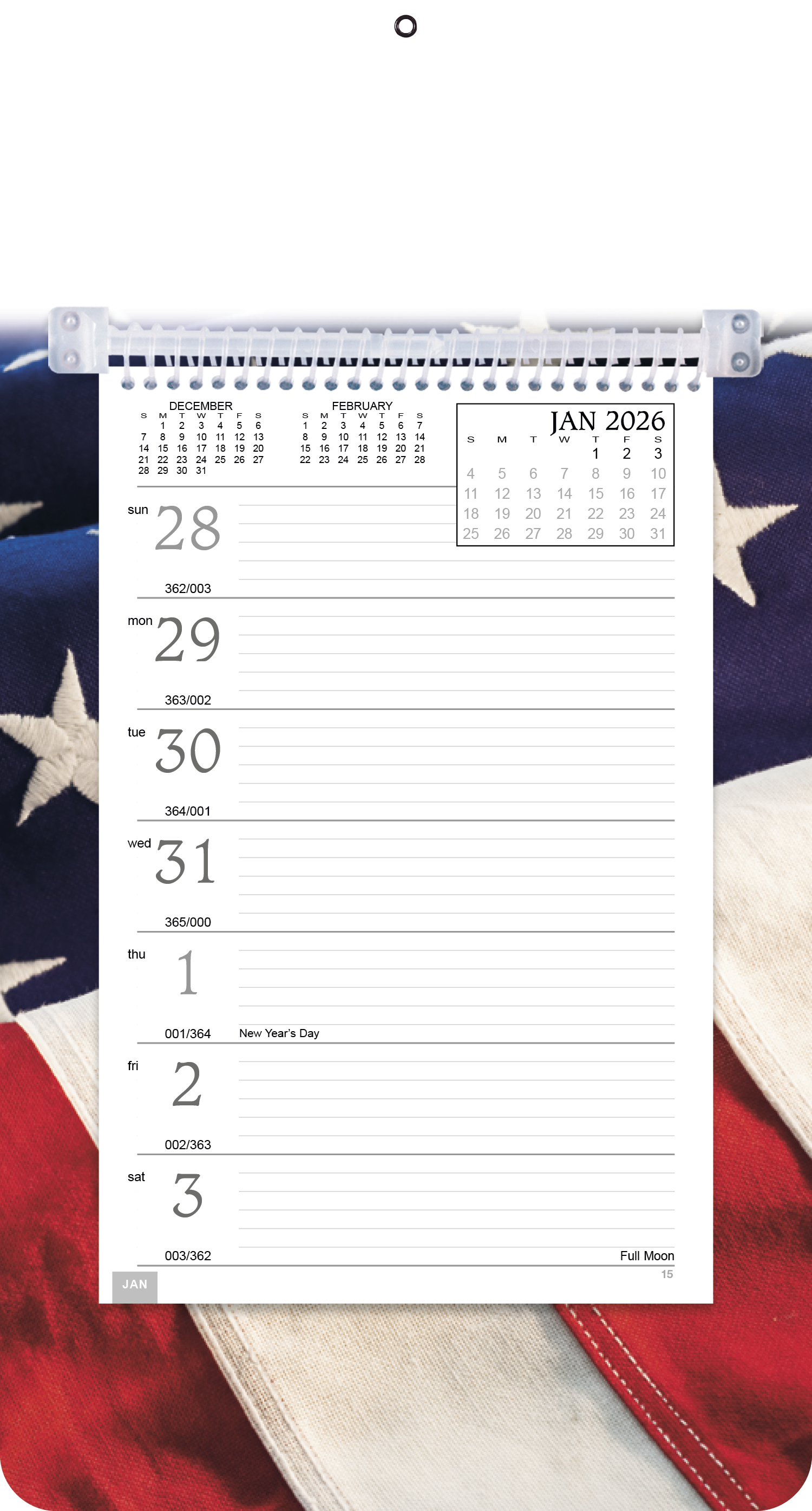 Triumph® Calendars Full-Color Weekly Memo Calendar 9