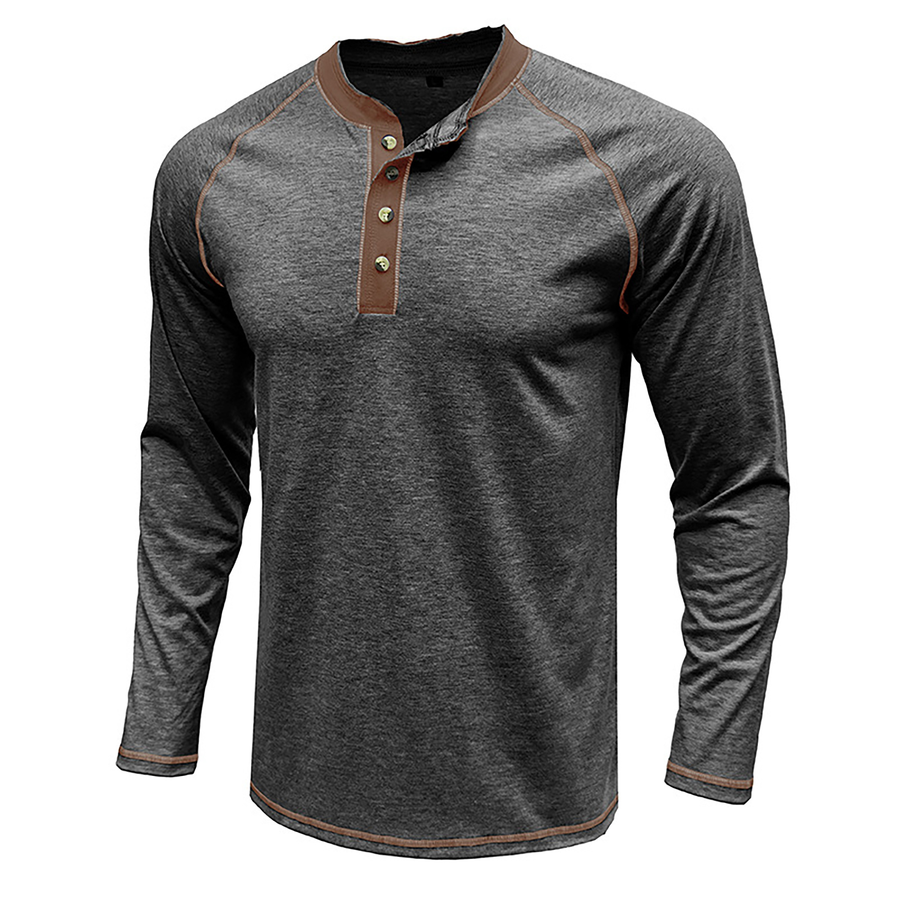 Men's Long Sleeve Henley Shirt 6
