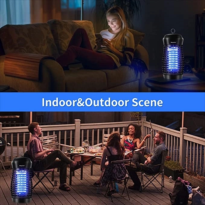 Solar Bug Zapper LED Light Insect Mosquito Killer Lamp 3