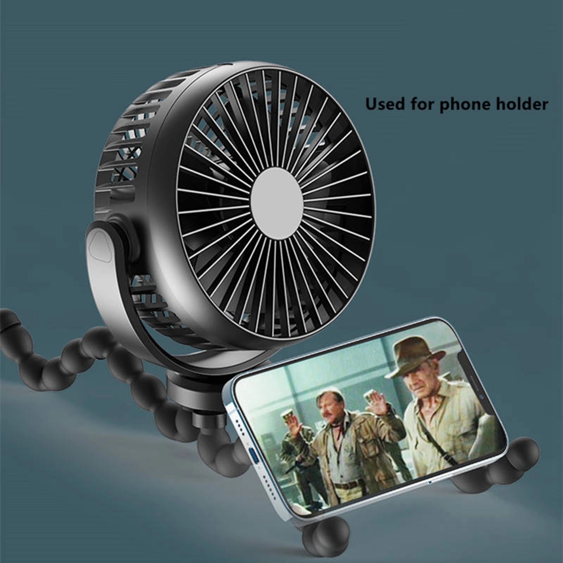 5200mAh 360 Degree Rotation Tripod Clip Octopus Fan 9