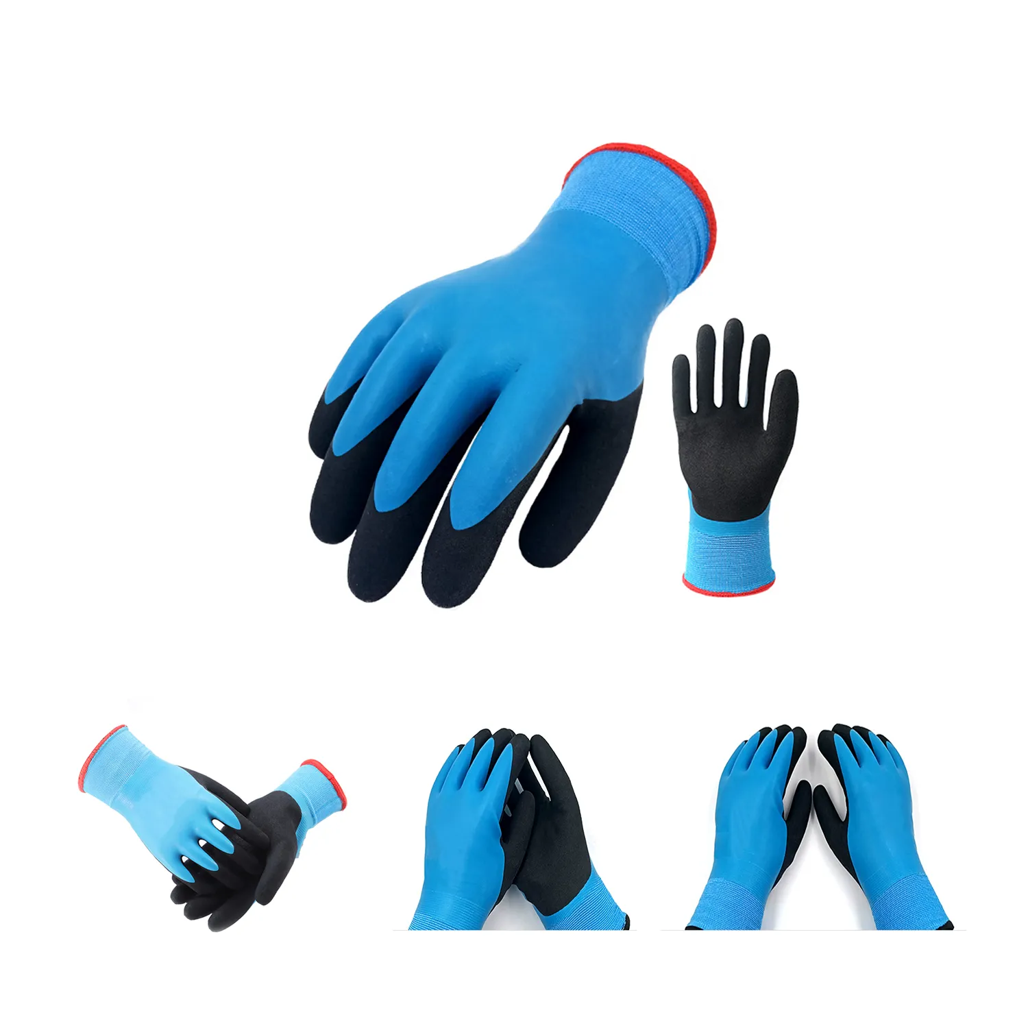 Winter Work Gloves Thermal Liner Grip Coating Warm 4