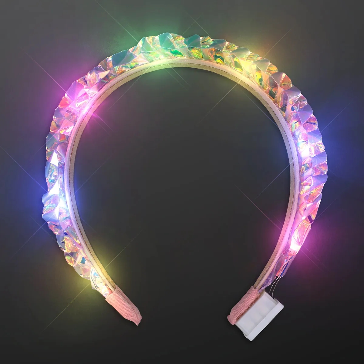 Light Up Iridescent Braid Headband 2