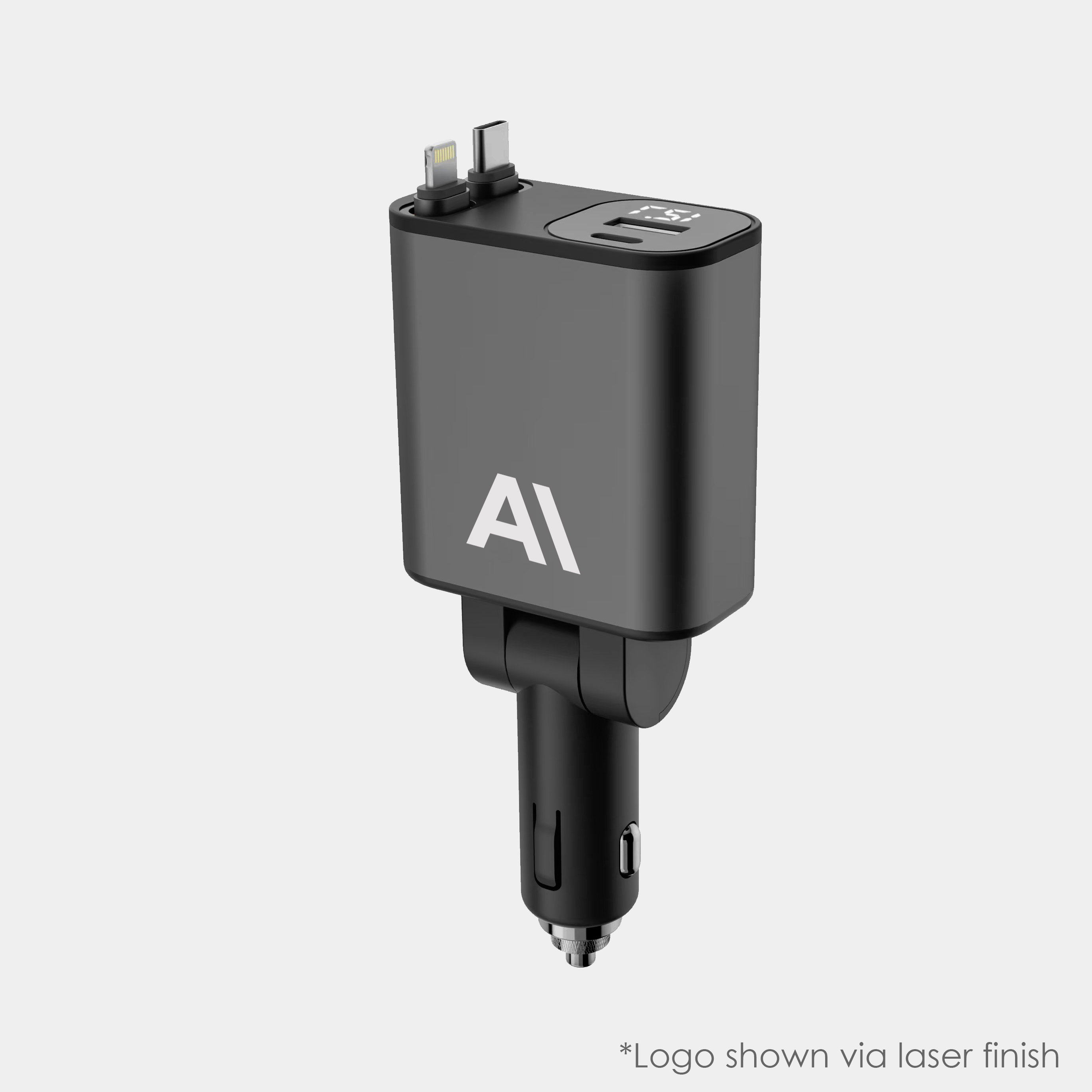 Roadie - 45W Car Charger with Retractable Cable 7