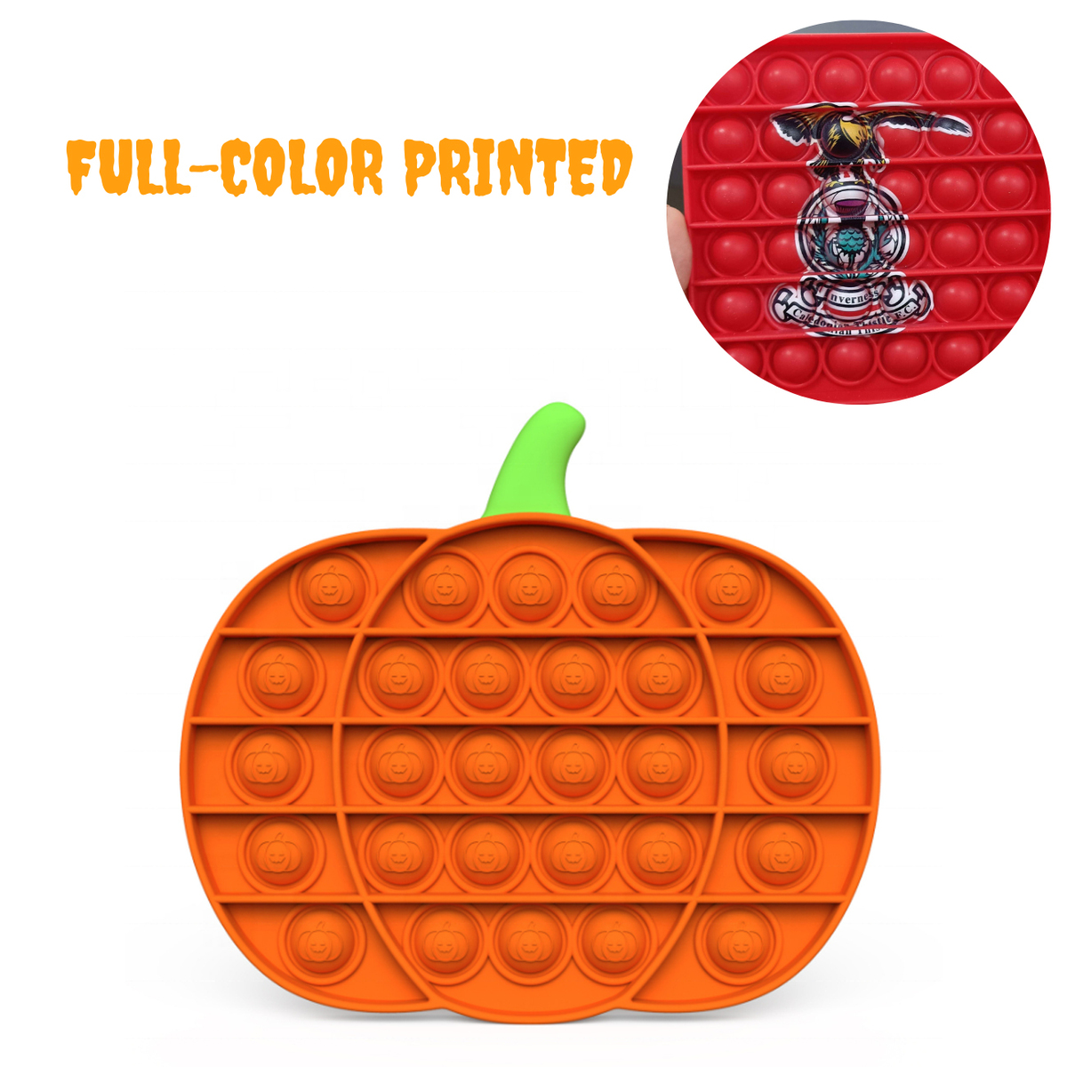 Economy Thanksgiving Pumpkin - Pop It Fidget Toy Full Color 4