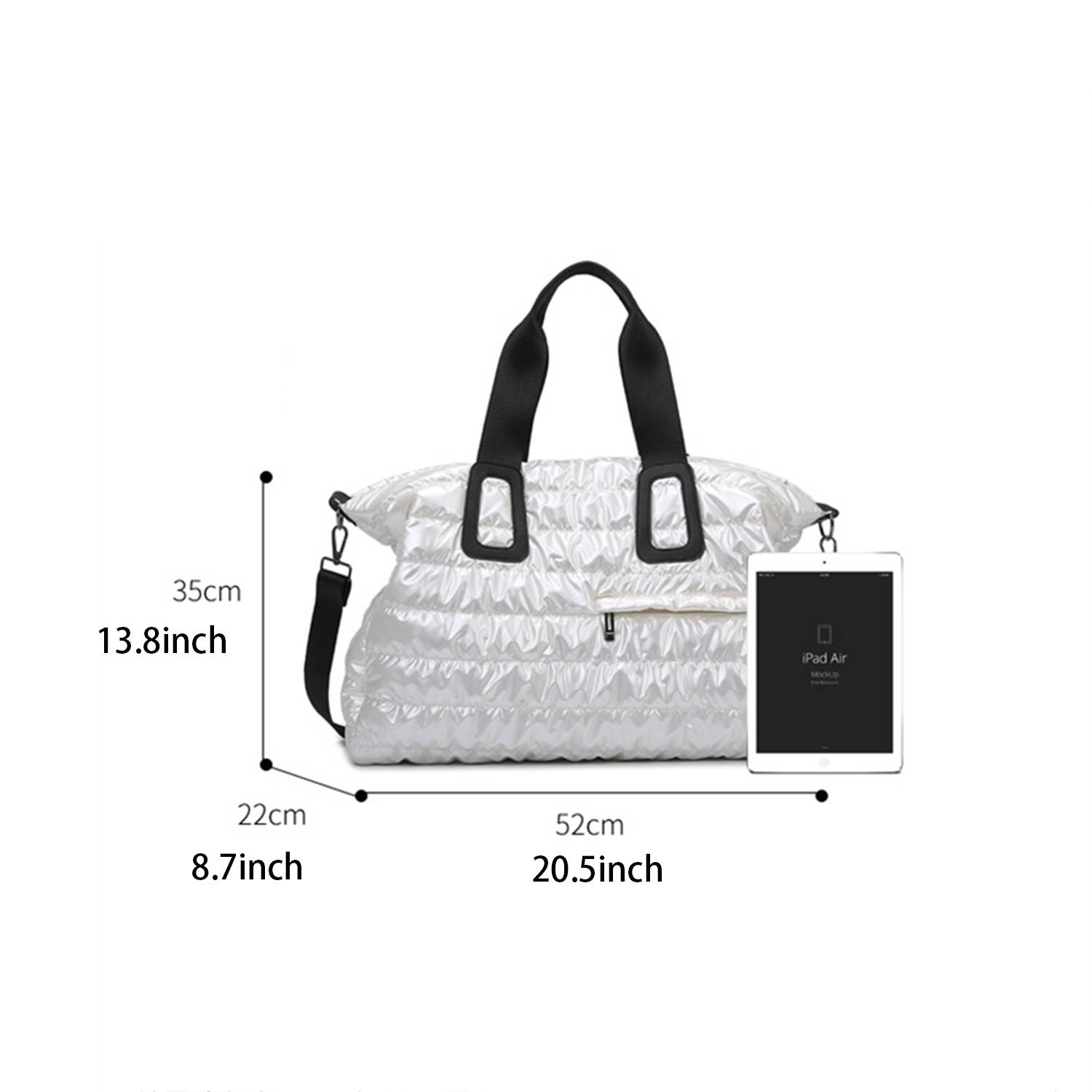 Large Puffer Quilted Tote Bag 1