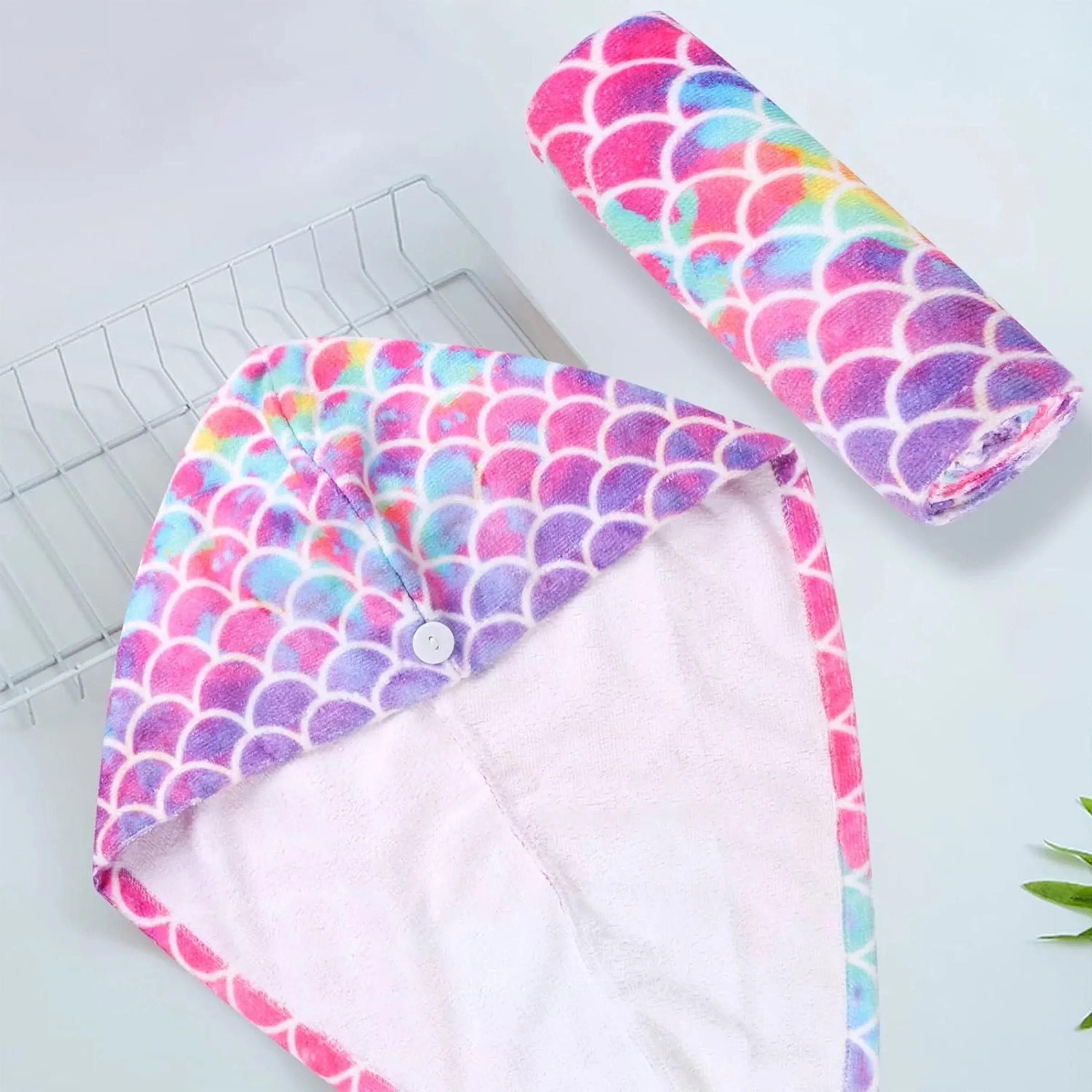 Soft Microfiber Hair Towel Wrap - Quick-Dry and Lightweight 6