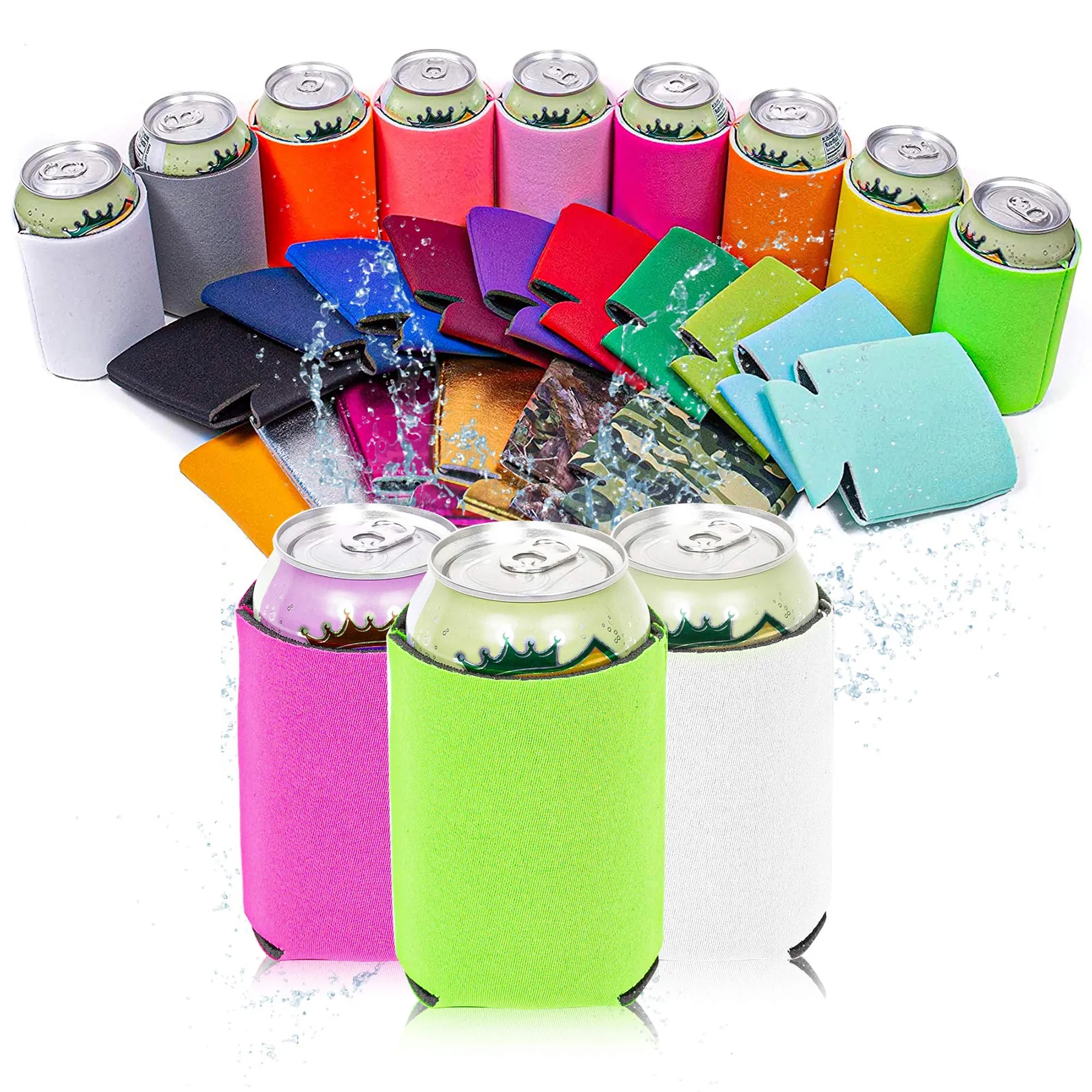 Blank Beer Can Coolers Sleeves, custom koozie with logo imprint 8