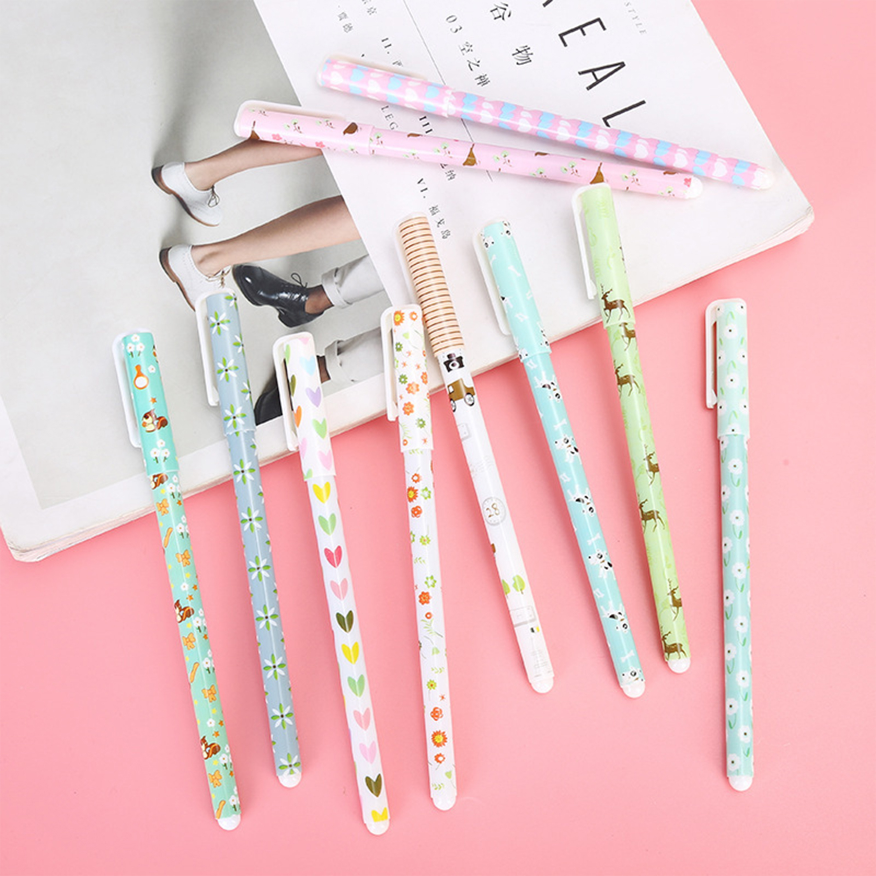Creative cute little fresh gel pens 10 sets 3