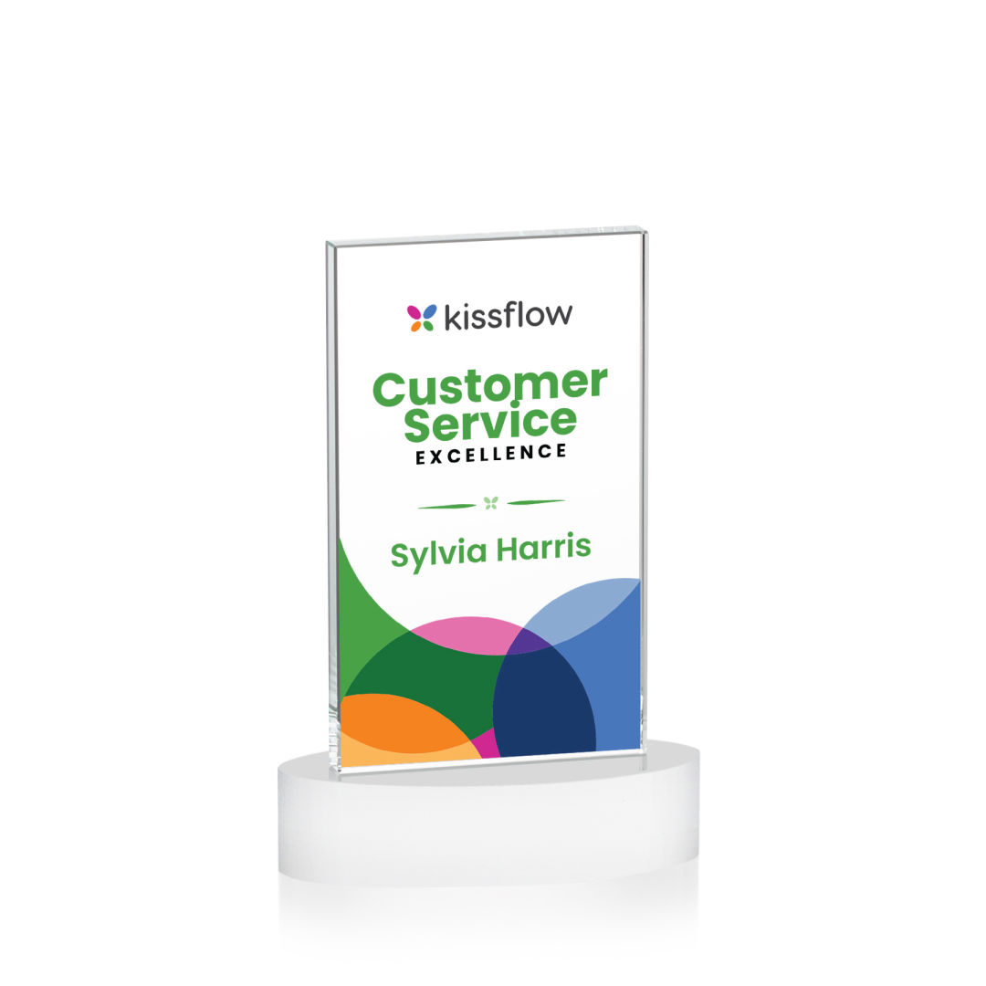 Heathrow VividPrint™ Award on Alberton Base - White 4