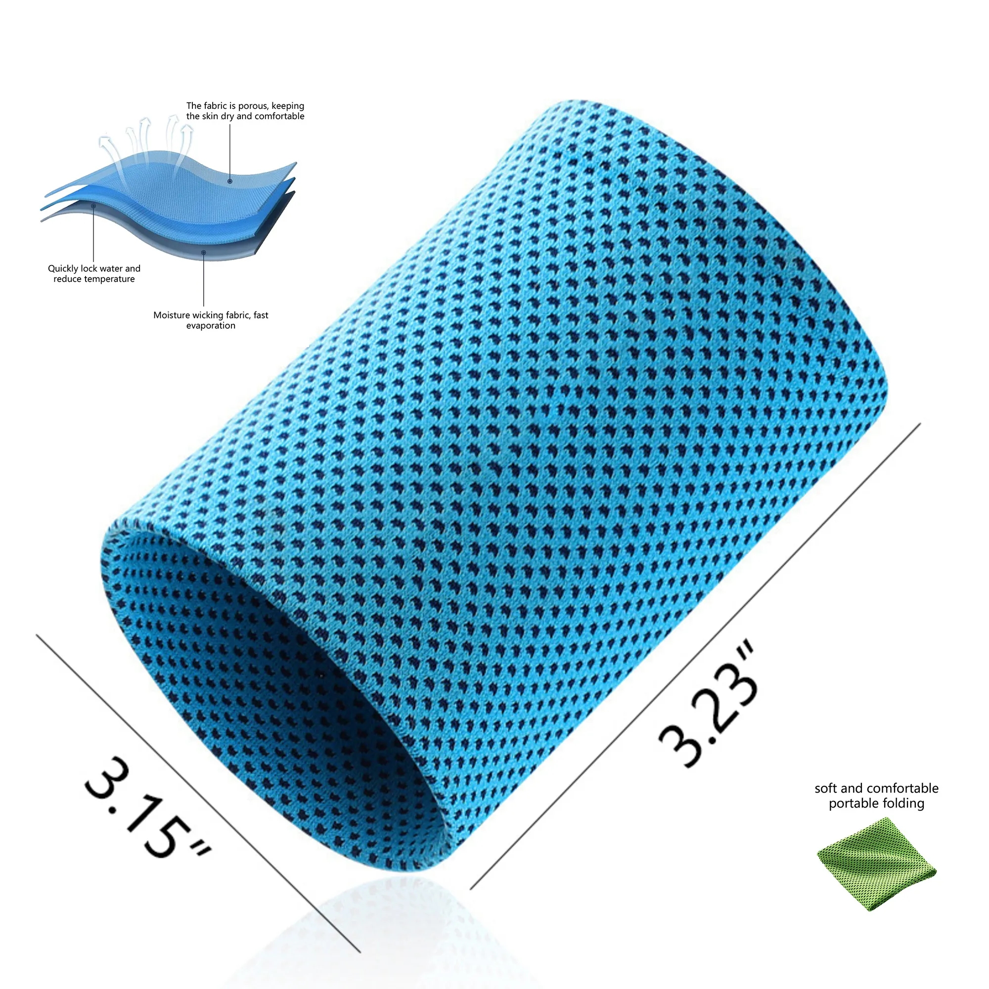 Summer Ice Silk Sweat Absorbing Sports Wristband 3