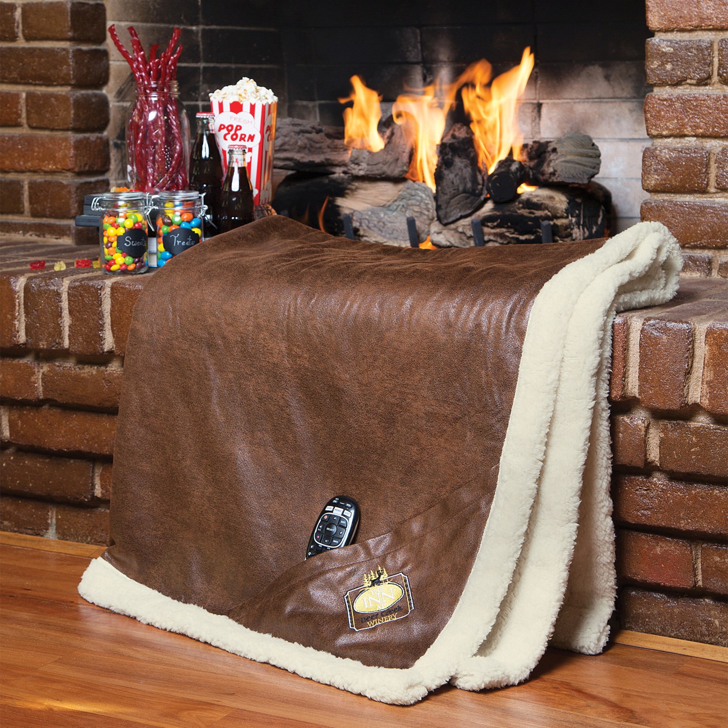 Sherpa Lined Rustic Ranch Throw