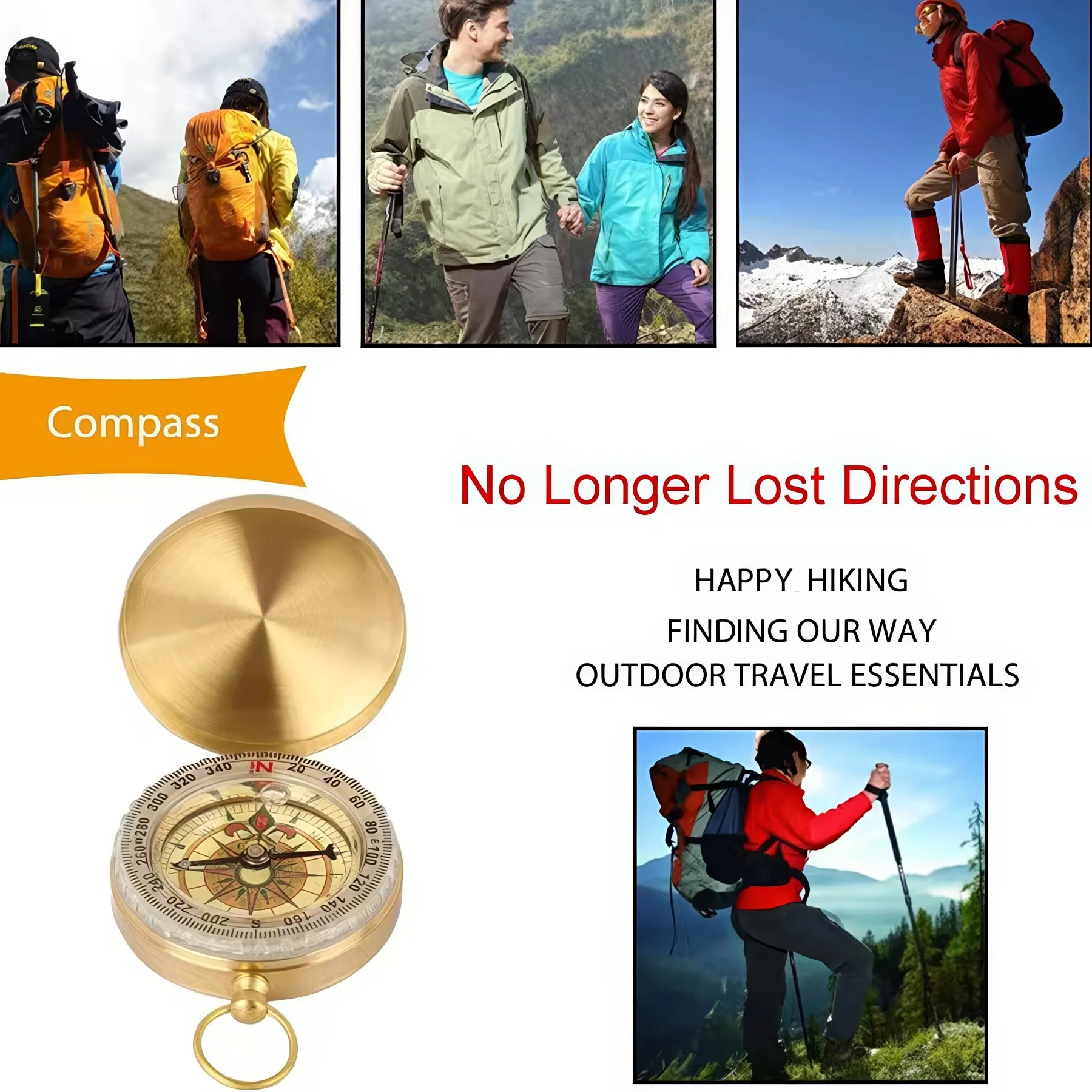 Camping Survival Compass, custom sports ball with logo imprint 3