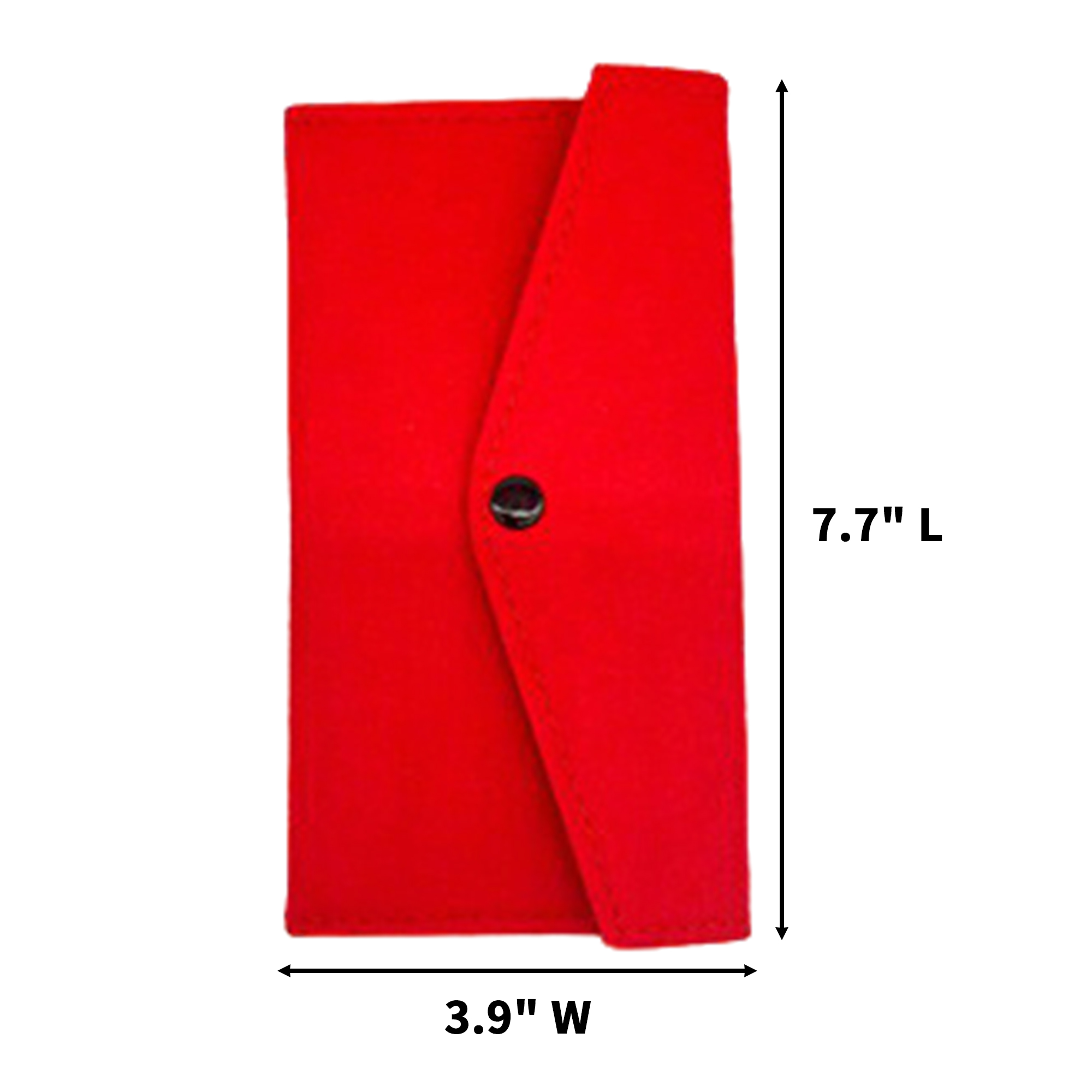 Wool Felt Storage Pouch With Snap Closure 7.7" 6