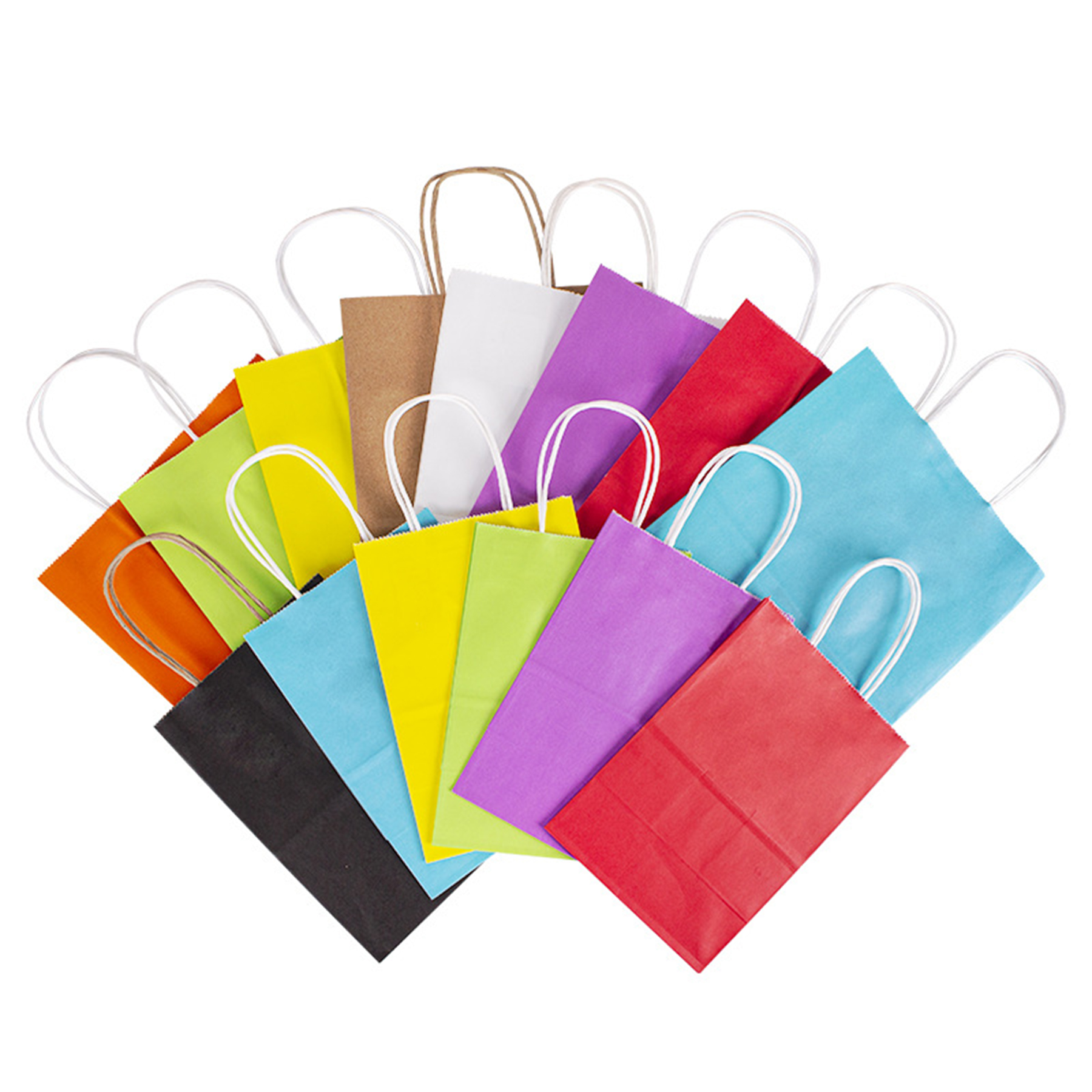 Multicolor Color Shopping Bags with Handle 5