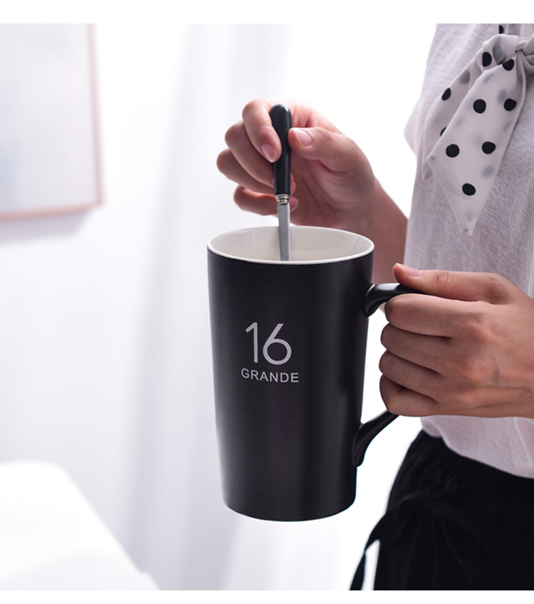 16 oz Large Coffee Mug with Handle 9