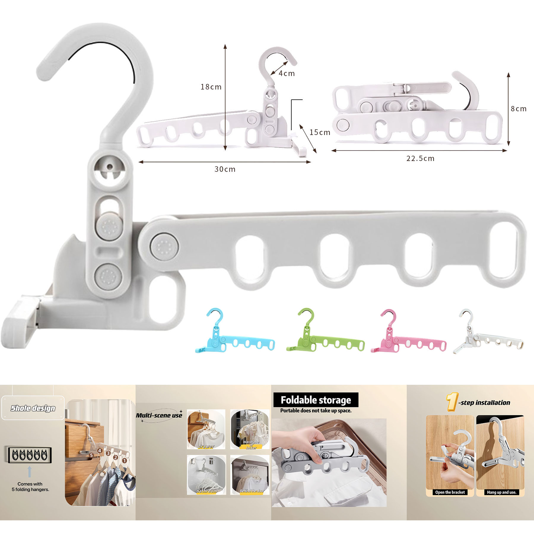 Folding Clothes Drying Rack 2