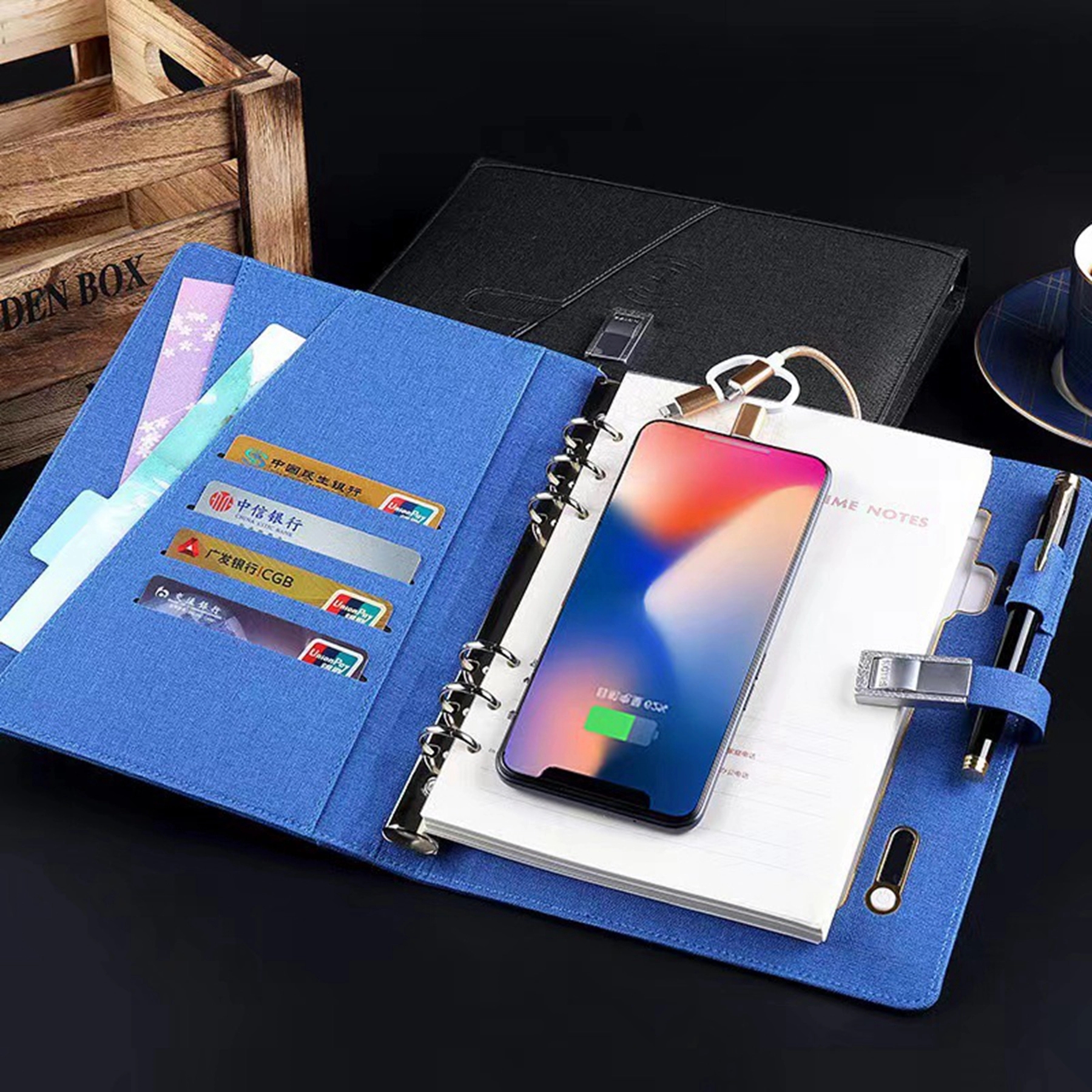 Wireless Charging Notebook with 6000 mAH Power Bank 6