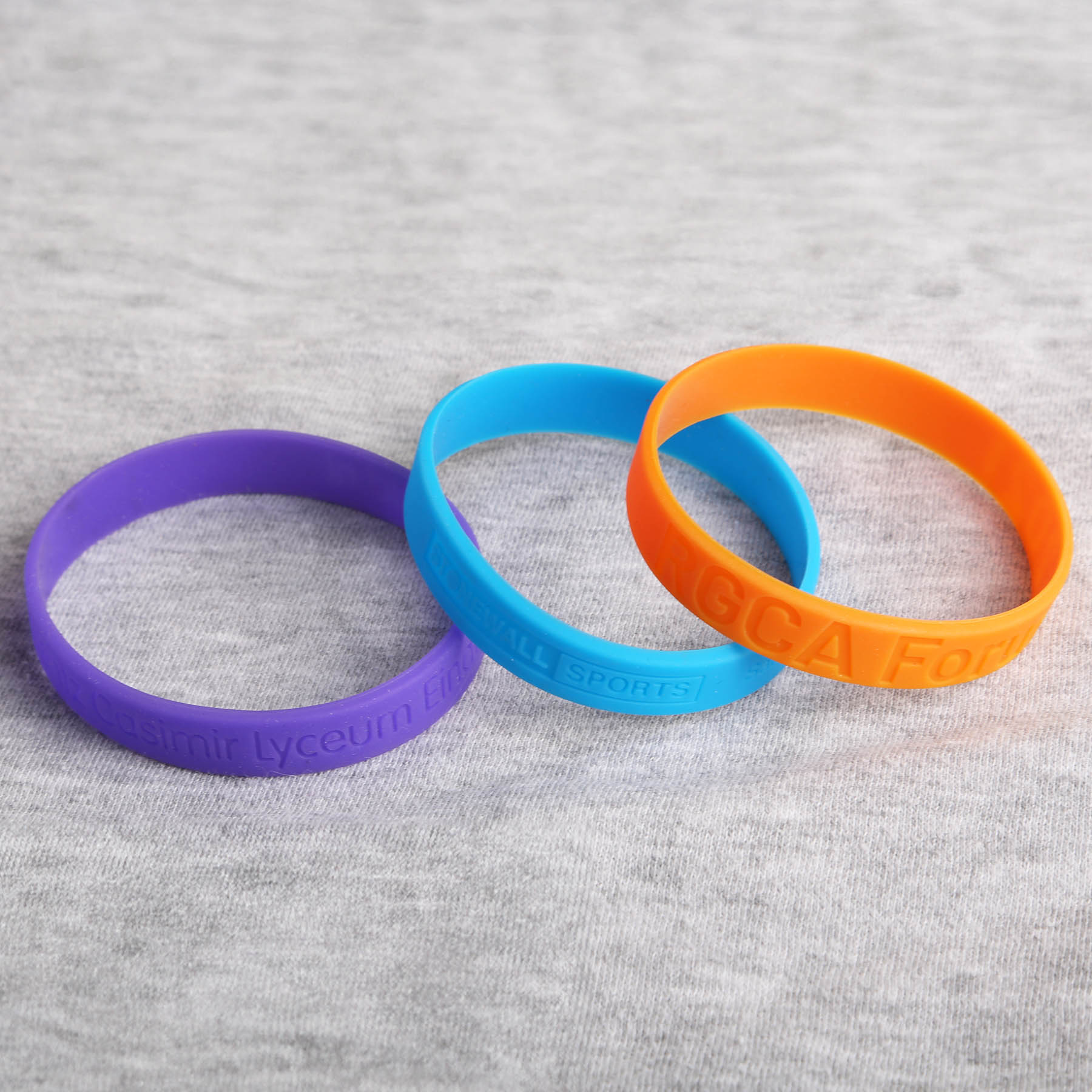 Debossed Silicone Bracelets: 12mm 4