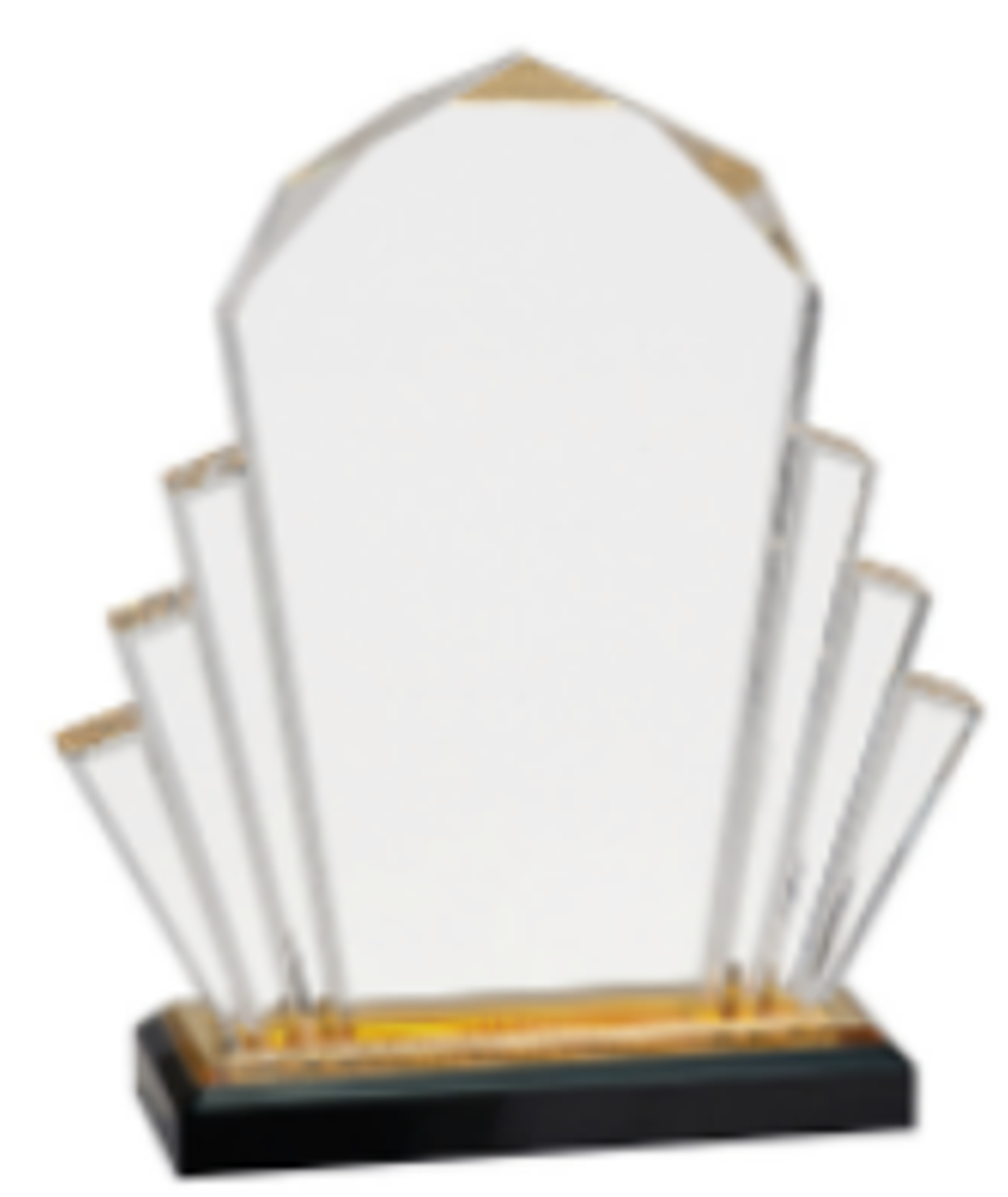 6X9 Gold Faceted Impress Acrylic Award
