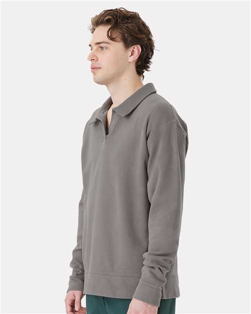 Unisex Garment-Dyed Polo Collar Sweatshirt - GDH490 48