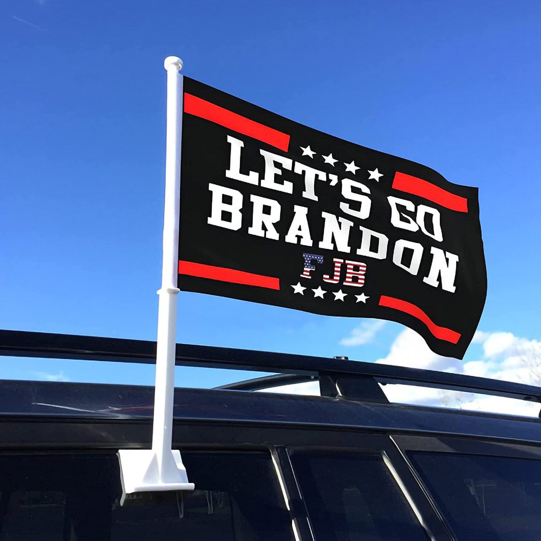 18" X 12" Single-Sided Printed Car Window Flag Clip 2