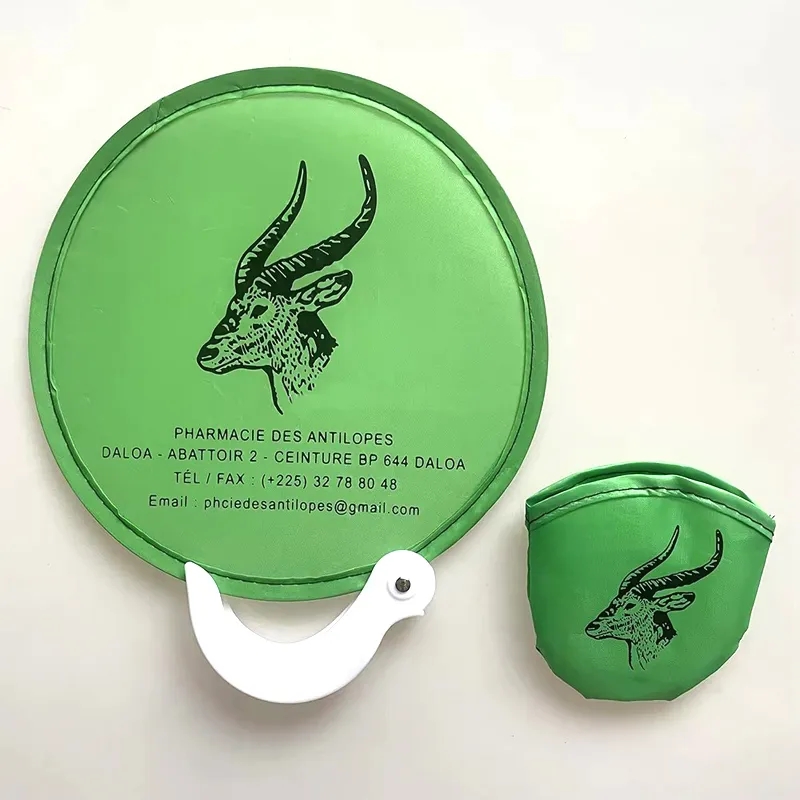 Full Color Nylon Foldable Fans with Pouch 12