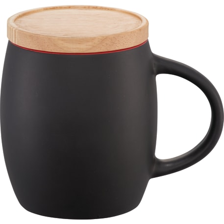 Hearth Ceramic Mug FSC®100% Wood Lid/Coaster 15oz 106