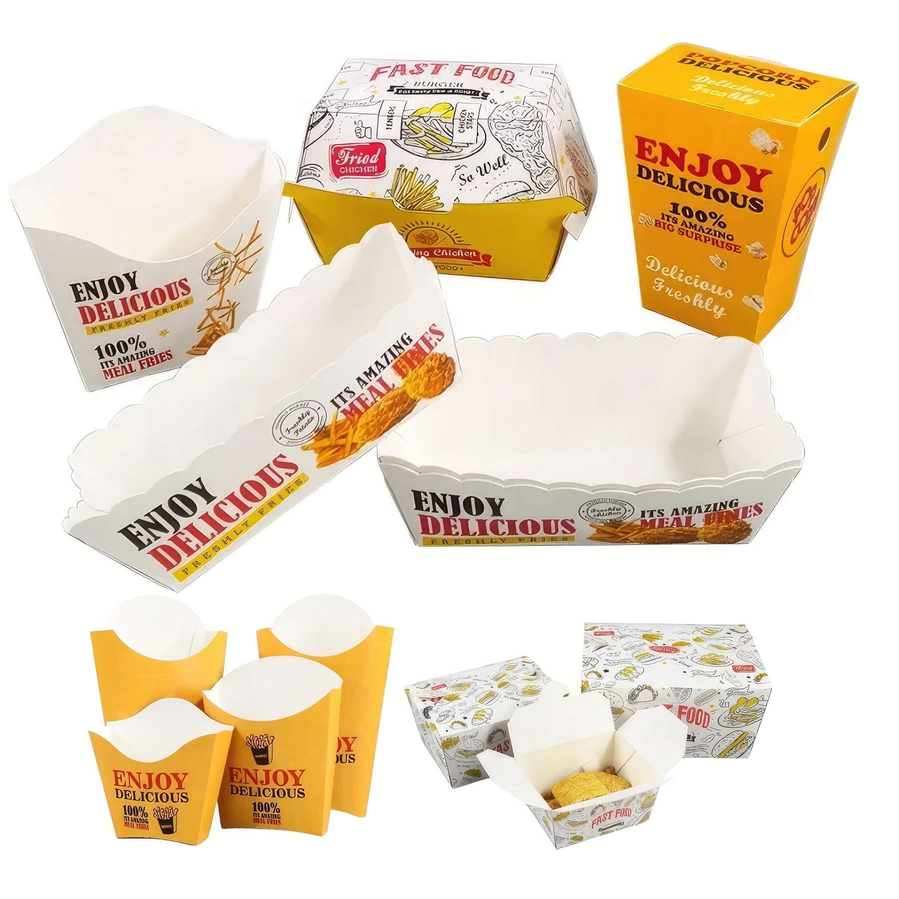 Custom Printed French Fries Paper Boxes 3