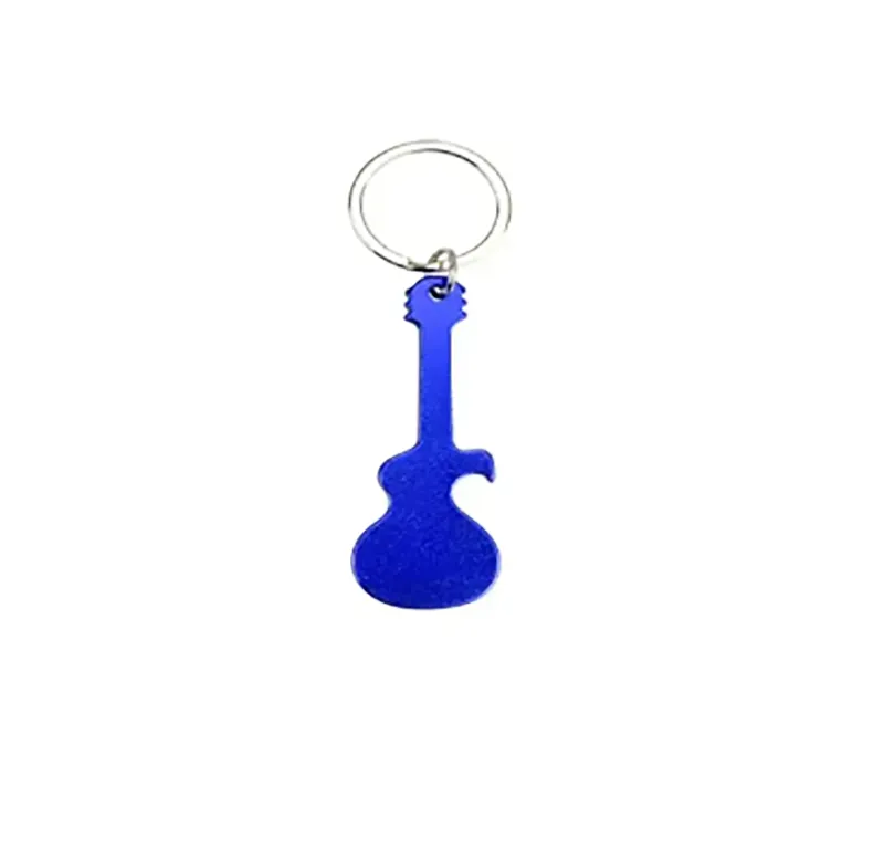 Guitar Shaped Bottle Opener with Keychain 2