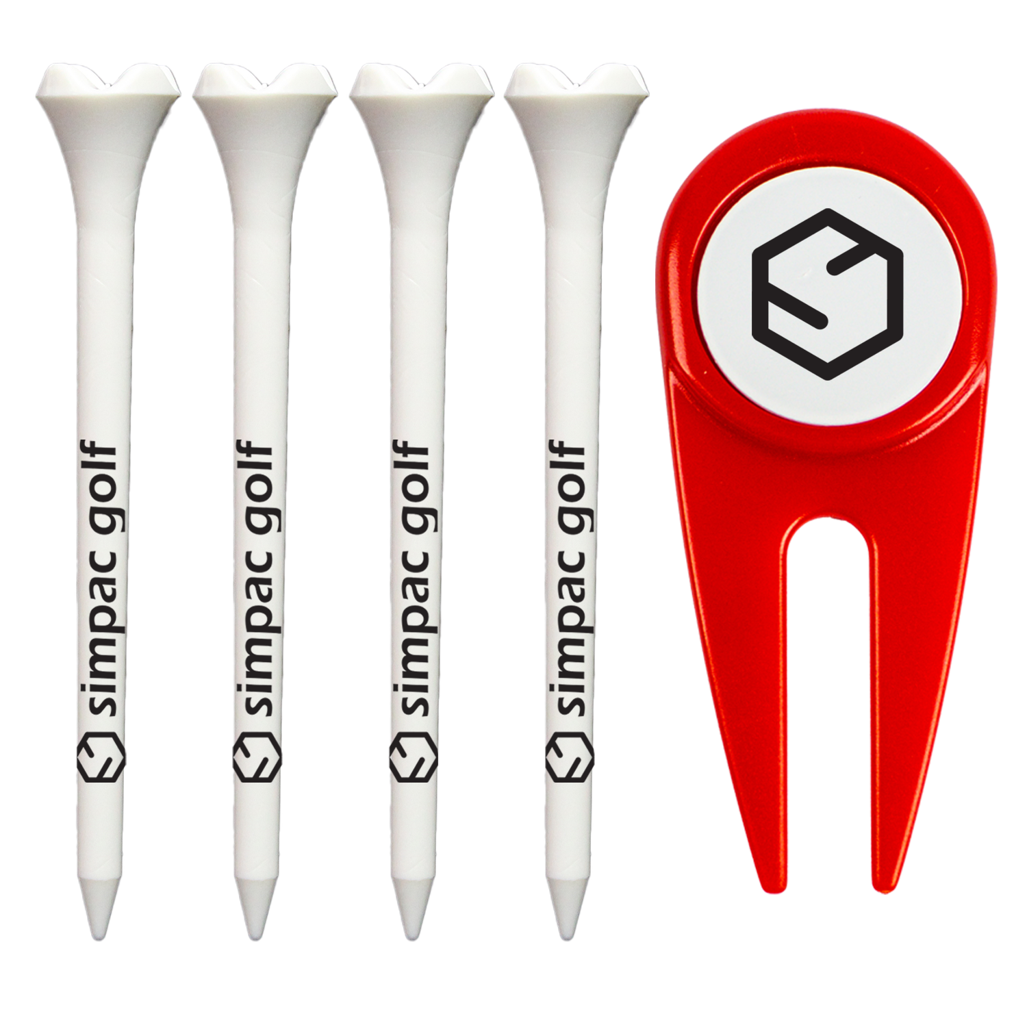 Divot Tool with (4) 3-1/4" Plastic Tees 1