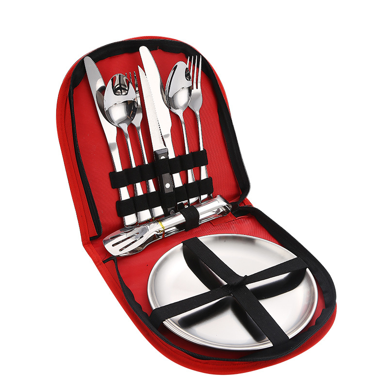 10 Pieces / Kit Portable Tableware Picnic Utensil Set 4