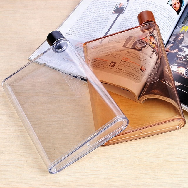 A5 Notebook Flat Plastic Water Bottle 14 oz 4