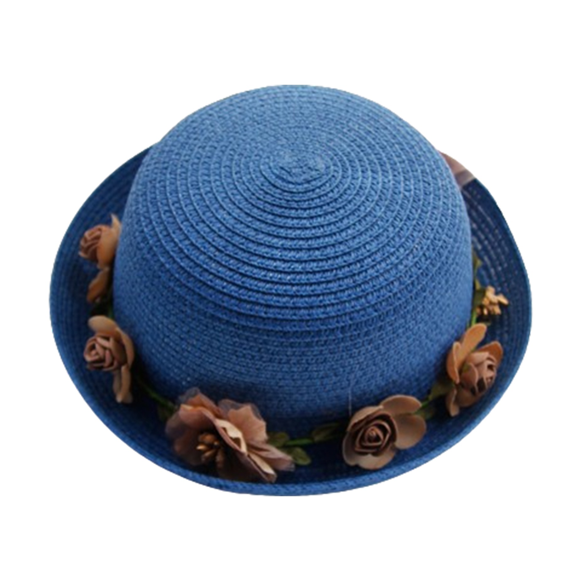 Women'S Dome Flowers Sun Protective Straw Hat 2