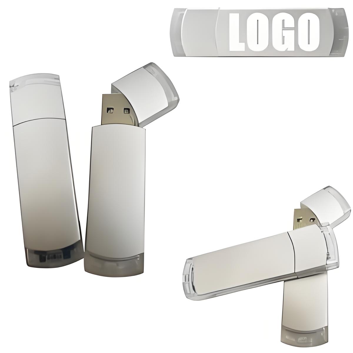 Classic Metal USB Flash Drive W/ Plastic Accents (2GB) 2