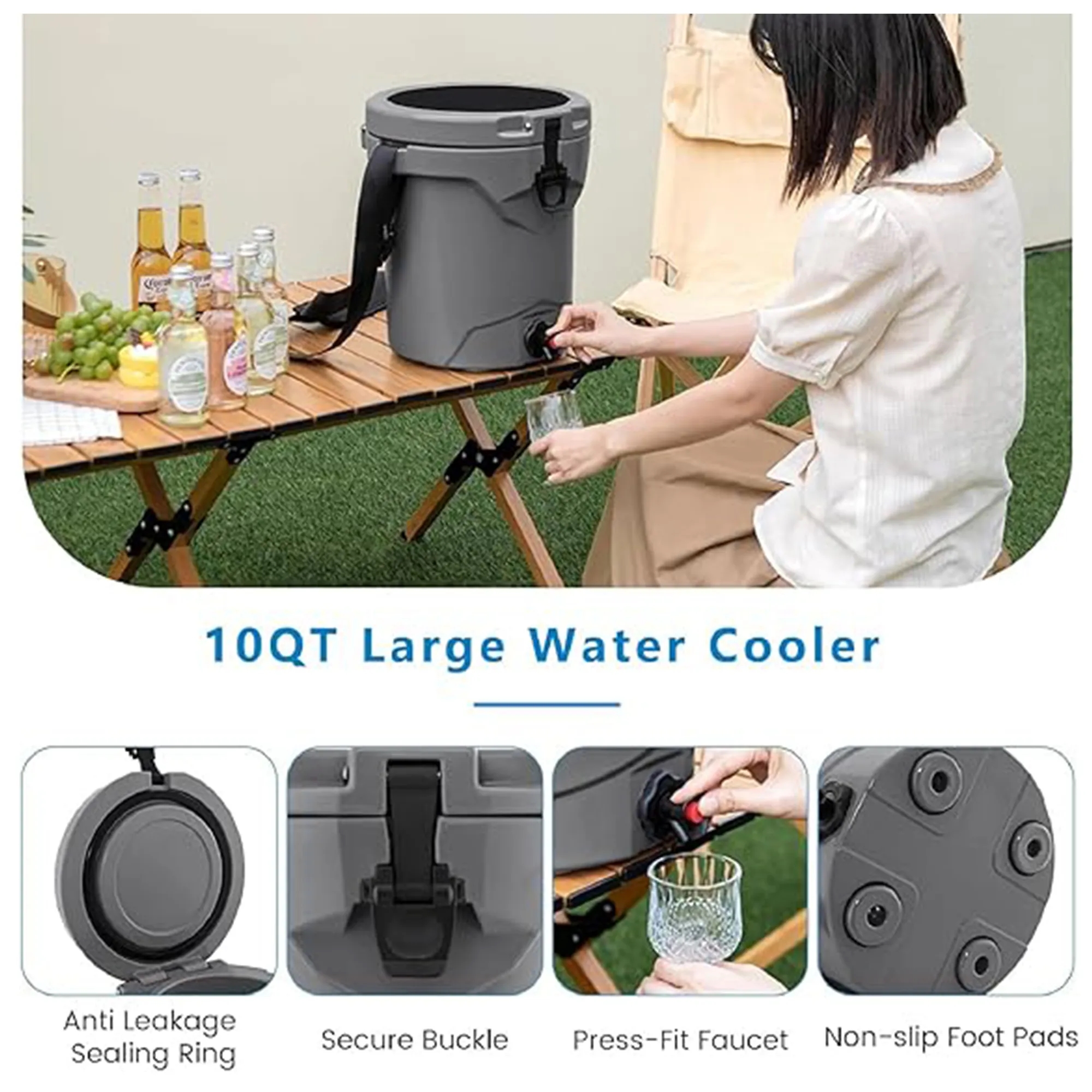 Portable Water Bottle Kettle Hard Cooler 10
