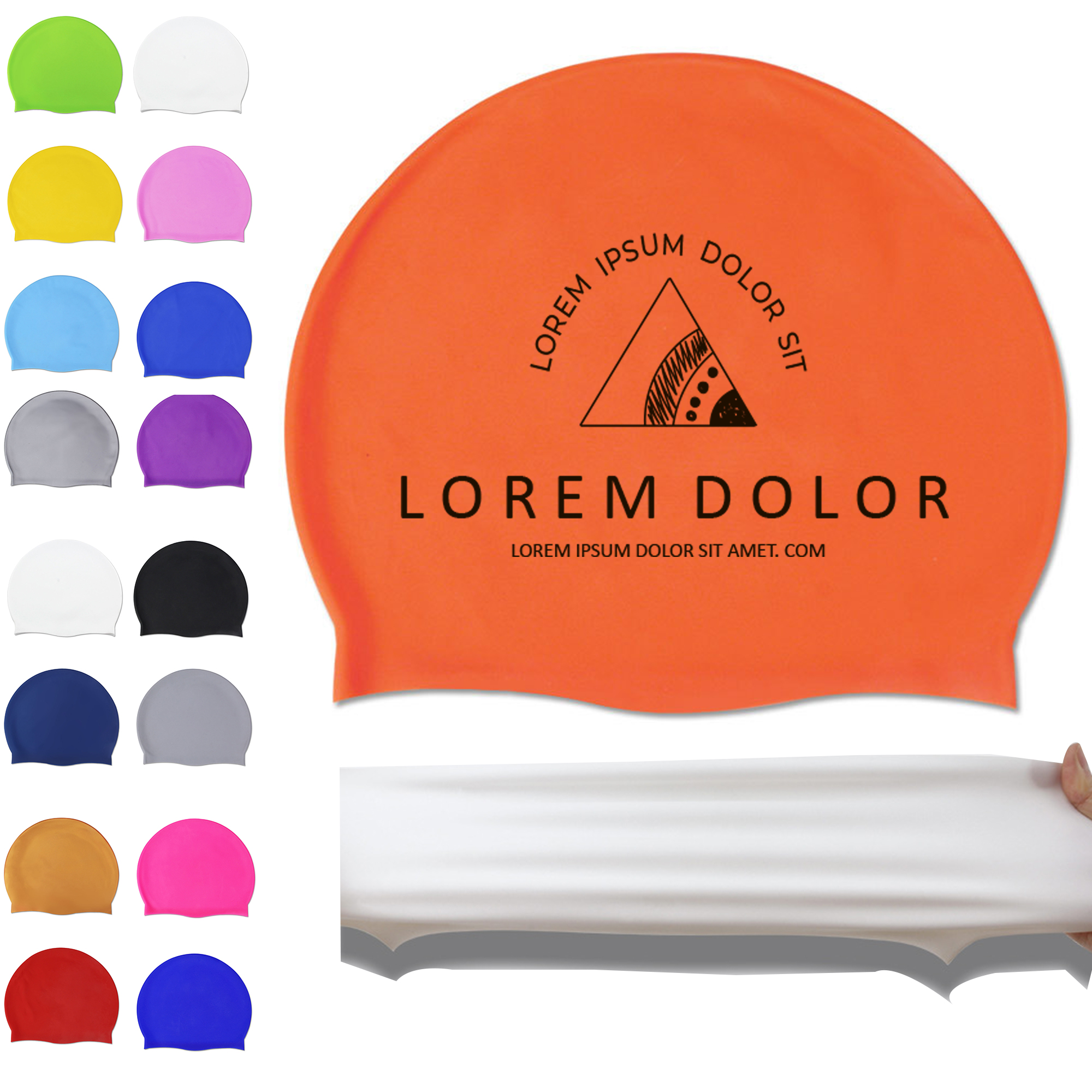 Silicone Elastic Bathing Cap Diving Waterproof Swim Hat 2