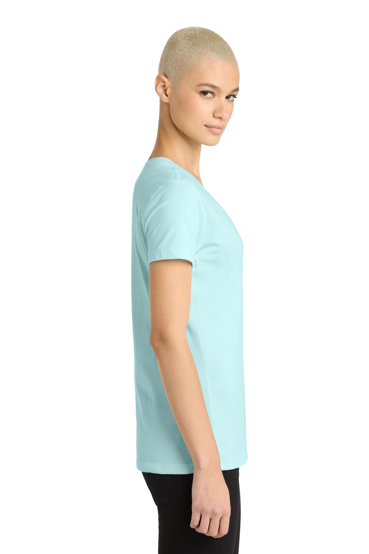 District - Women's Perfect Weight V-Neck Tee. DM1170L 178