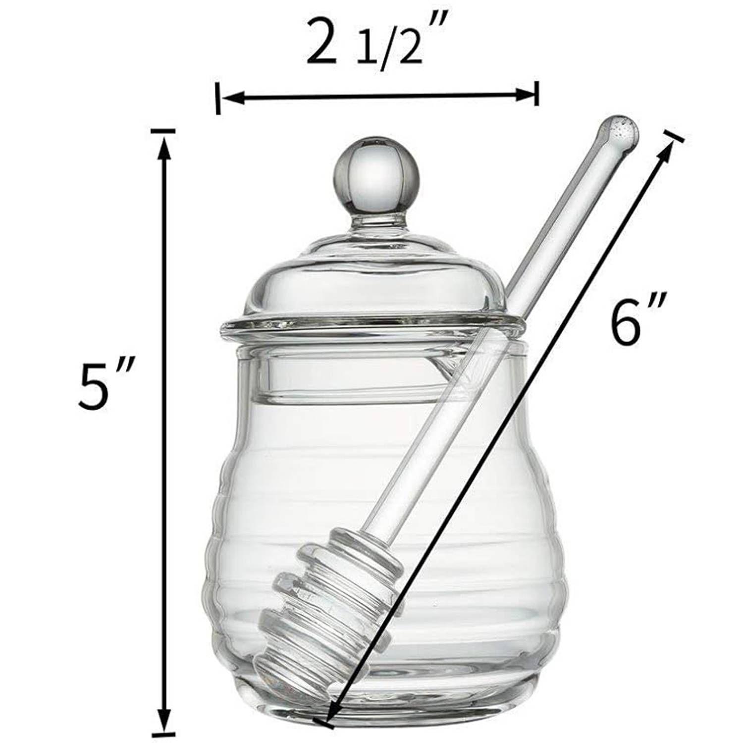 9.5 oz Glass Honey Jar w/ Dipper 6