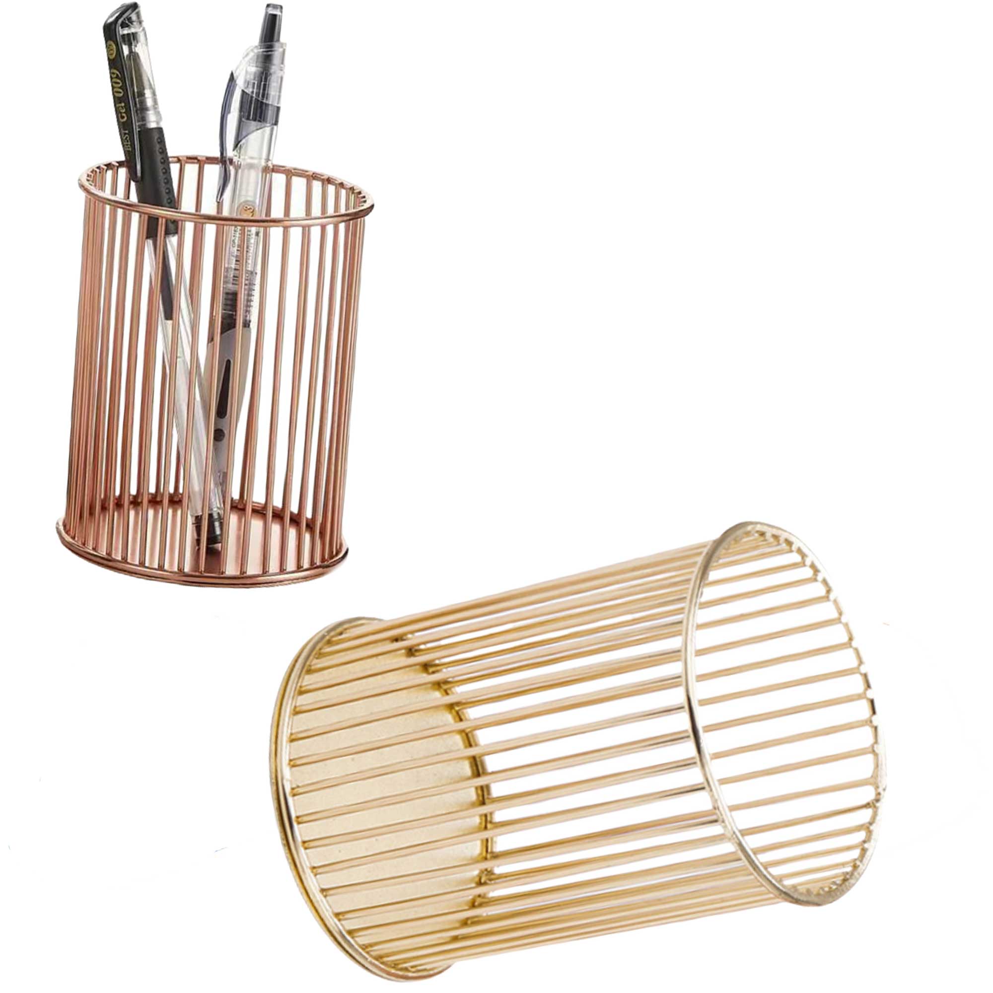 Gold Metal Pen Holder 3