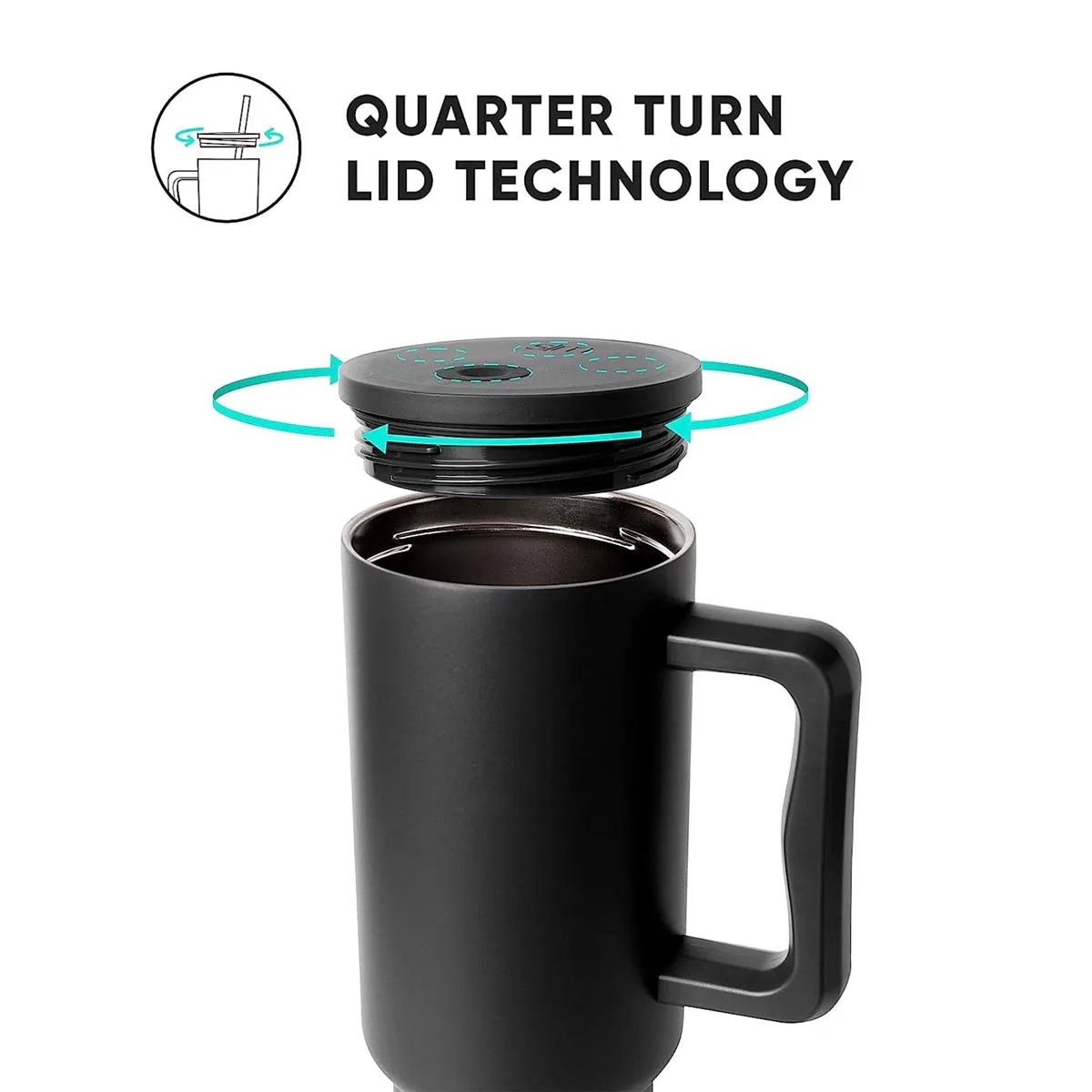 40 oz Tumbler with Handle and Straw 3