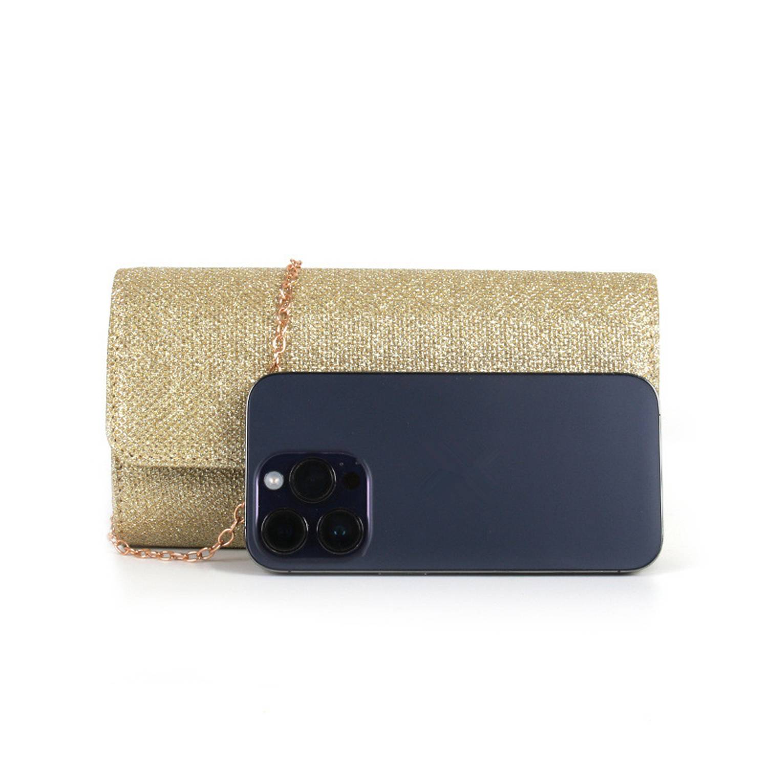 Women's Glitter Clutch Purse with Chain for Wedding & Party 10