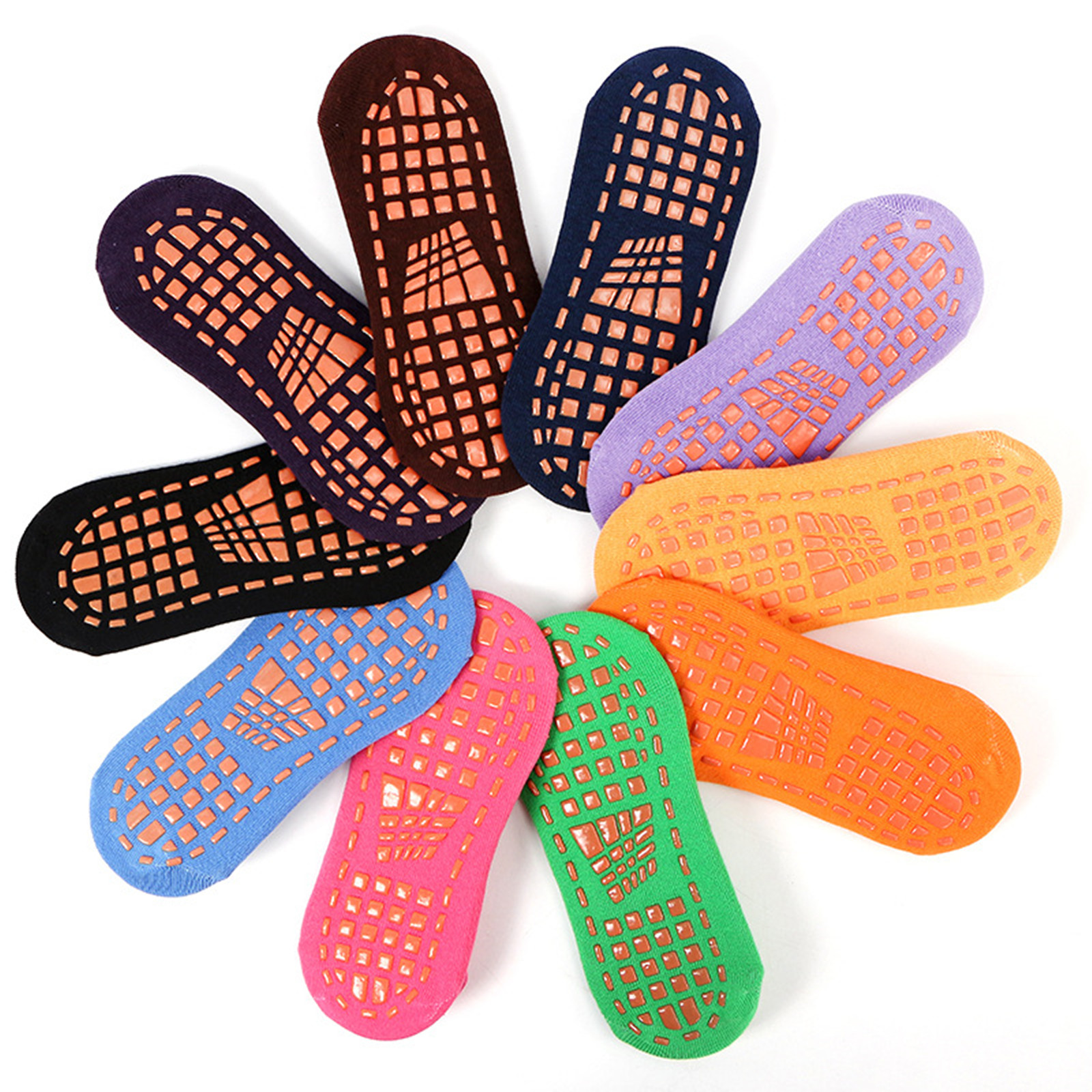 Custom Children Soft Non Slip Trampoline Socks / Yoga Socks 2